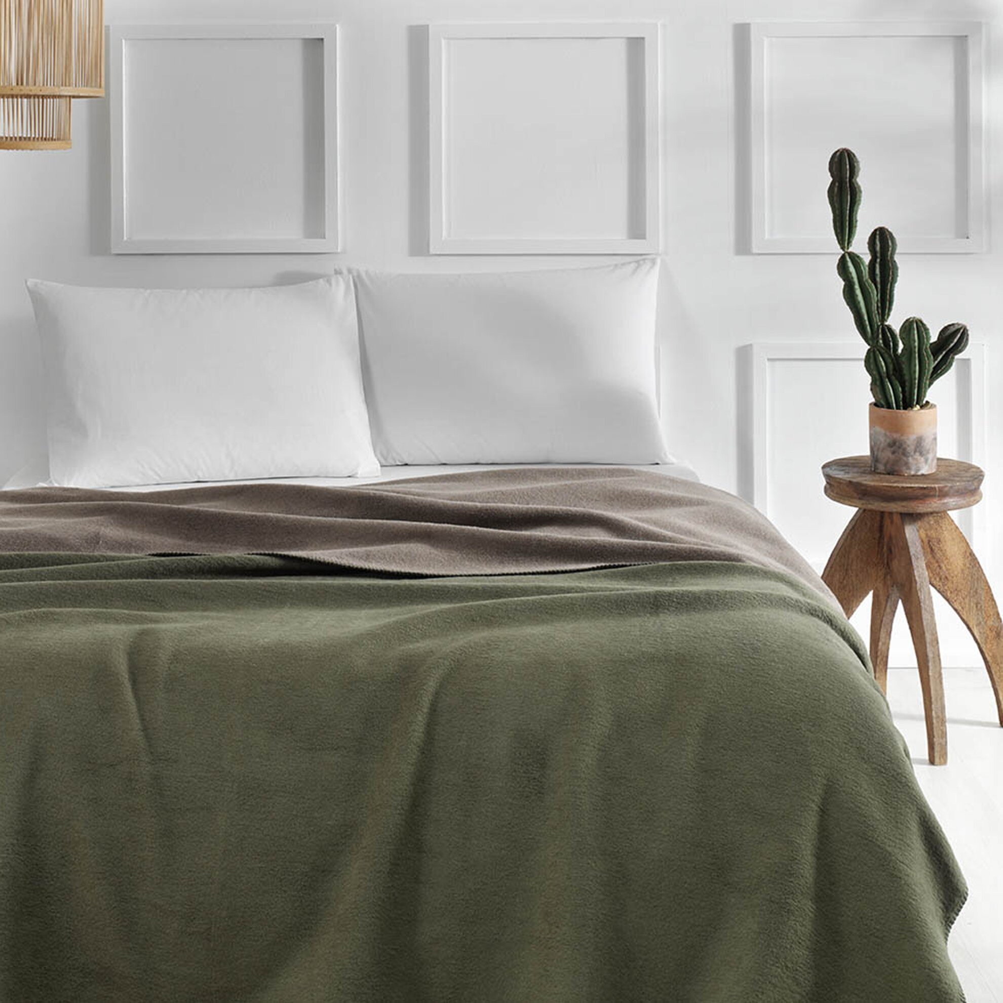 resm Linens Gloria Tek Kişilik Battaniye Yeşil