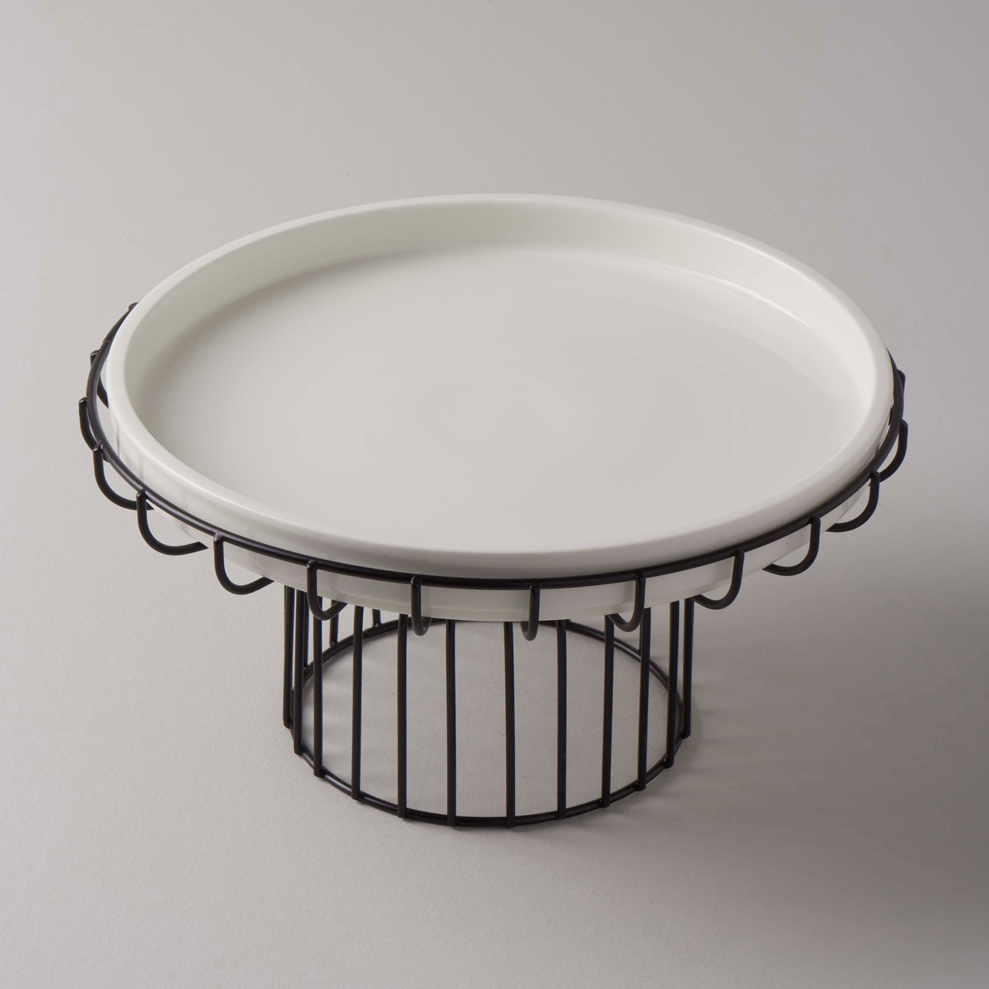 resm Linens Arlina Porselen-Metal 27x27x13,8 cm Ayaklı Tabak