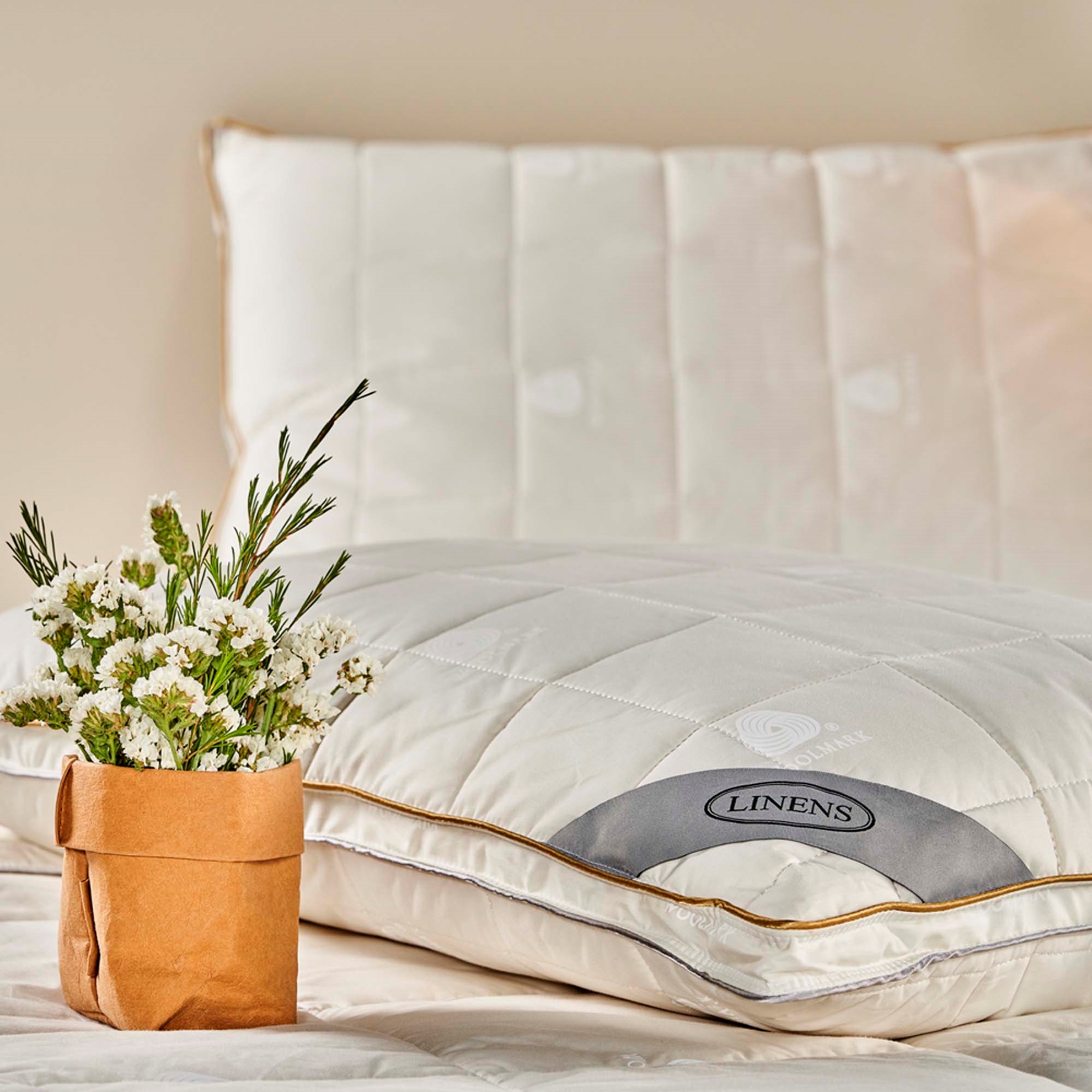 resm Linens Wooly Yün Standart Yastık