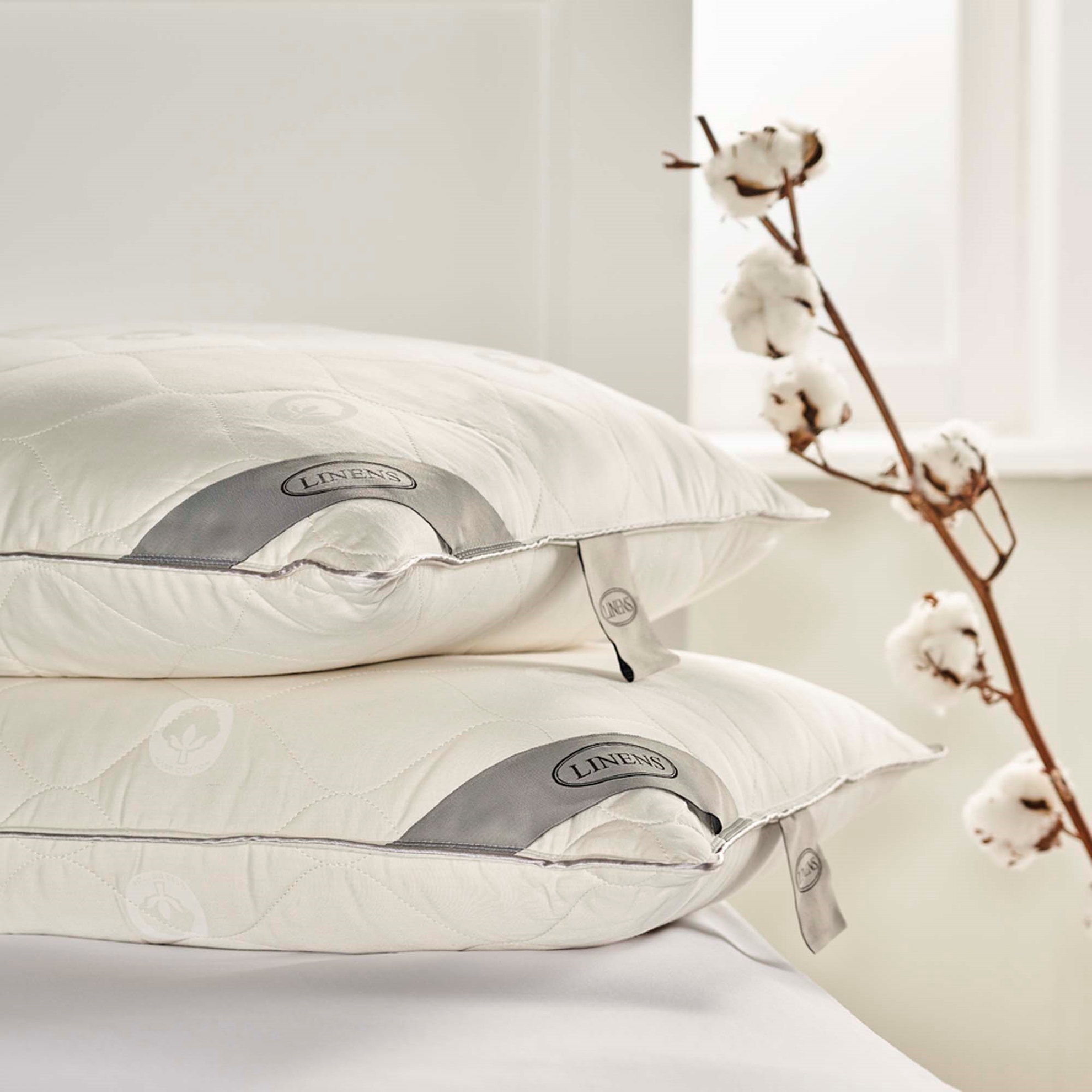 resm Linens Fluffy Pamuk Standart Yastık