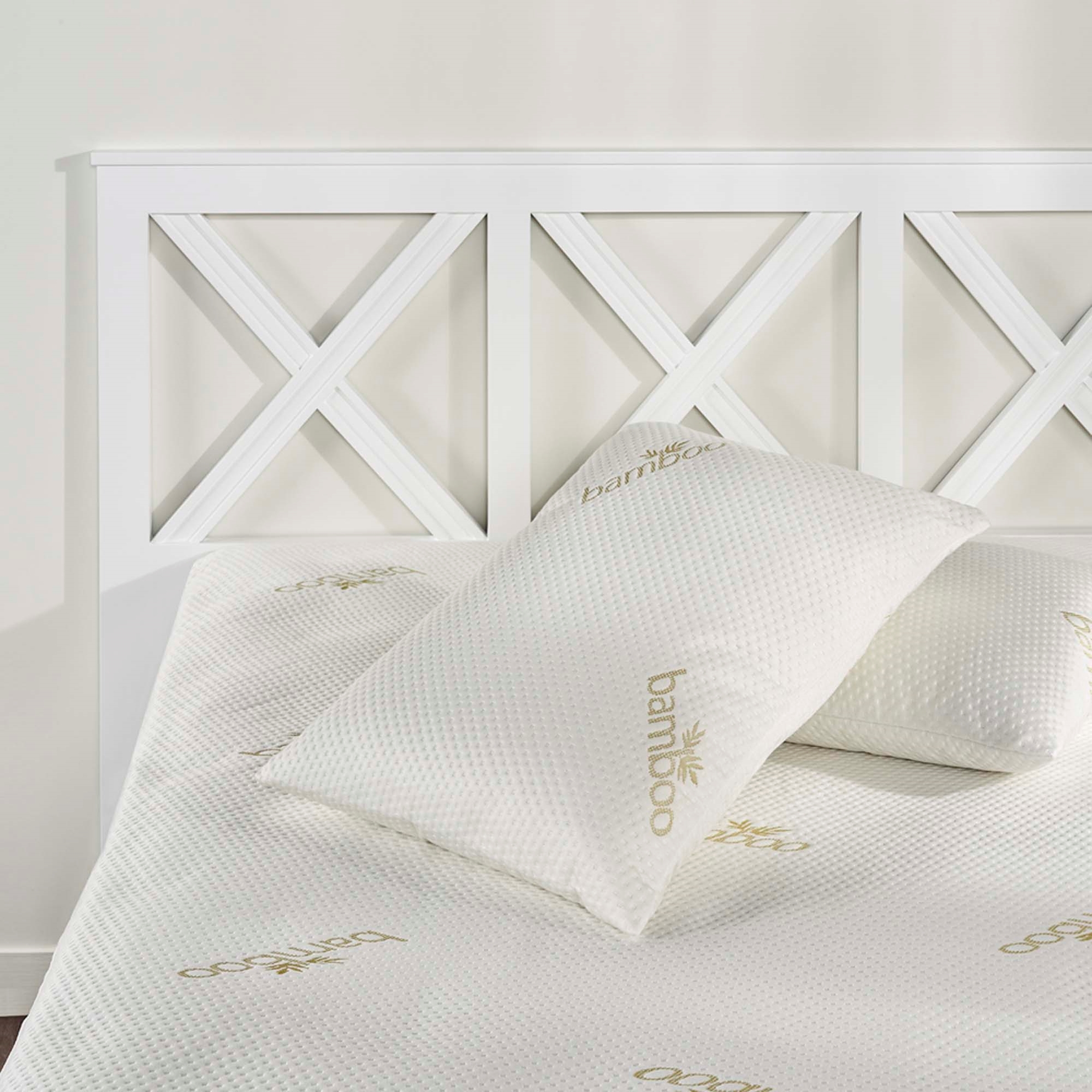 resm Linens Luxury Bambu Sıvı Geçirmez Standart Yastık Alezi