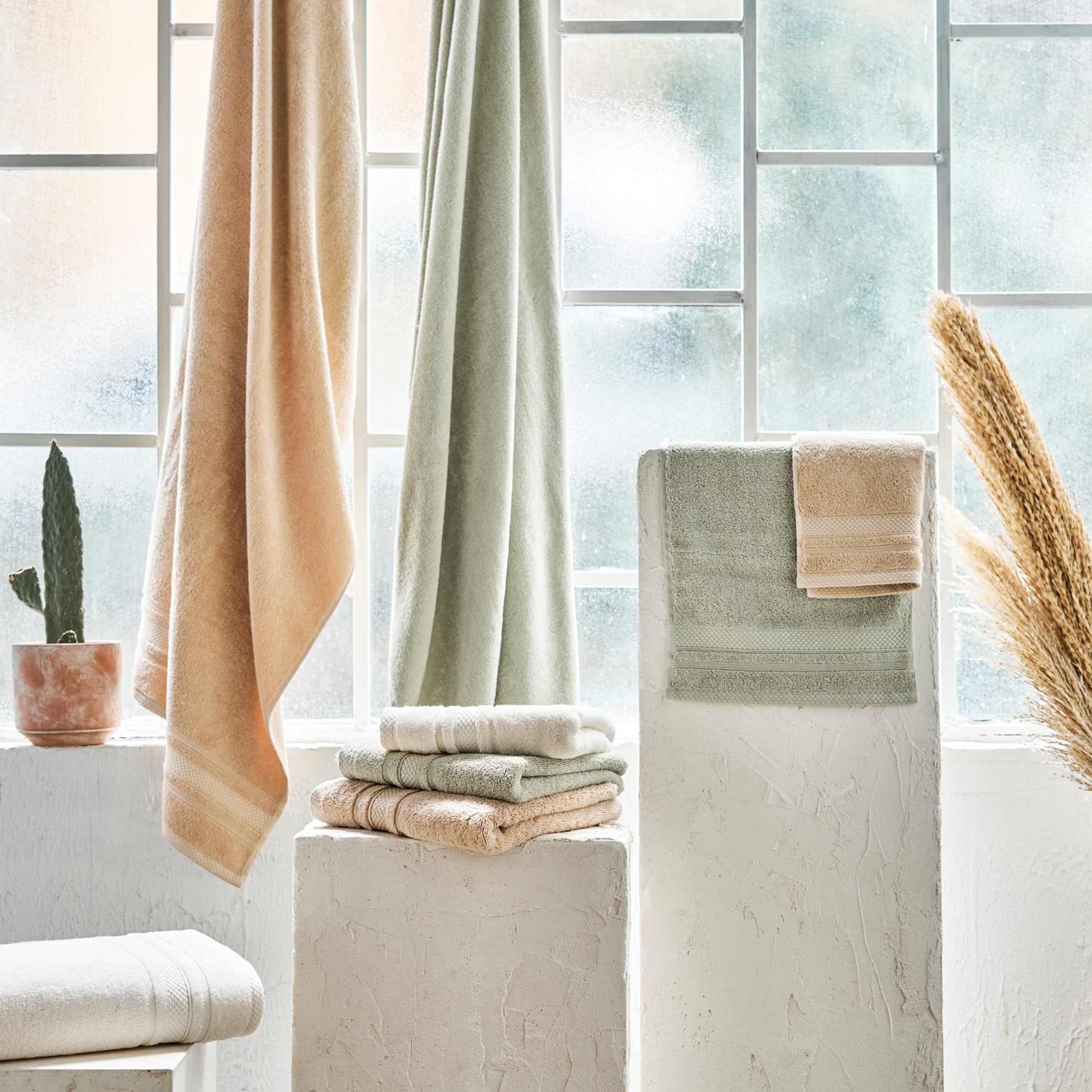 resm Linens Soft Pamuk 85x150 cm Banyo Havlusu Ekru