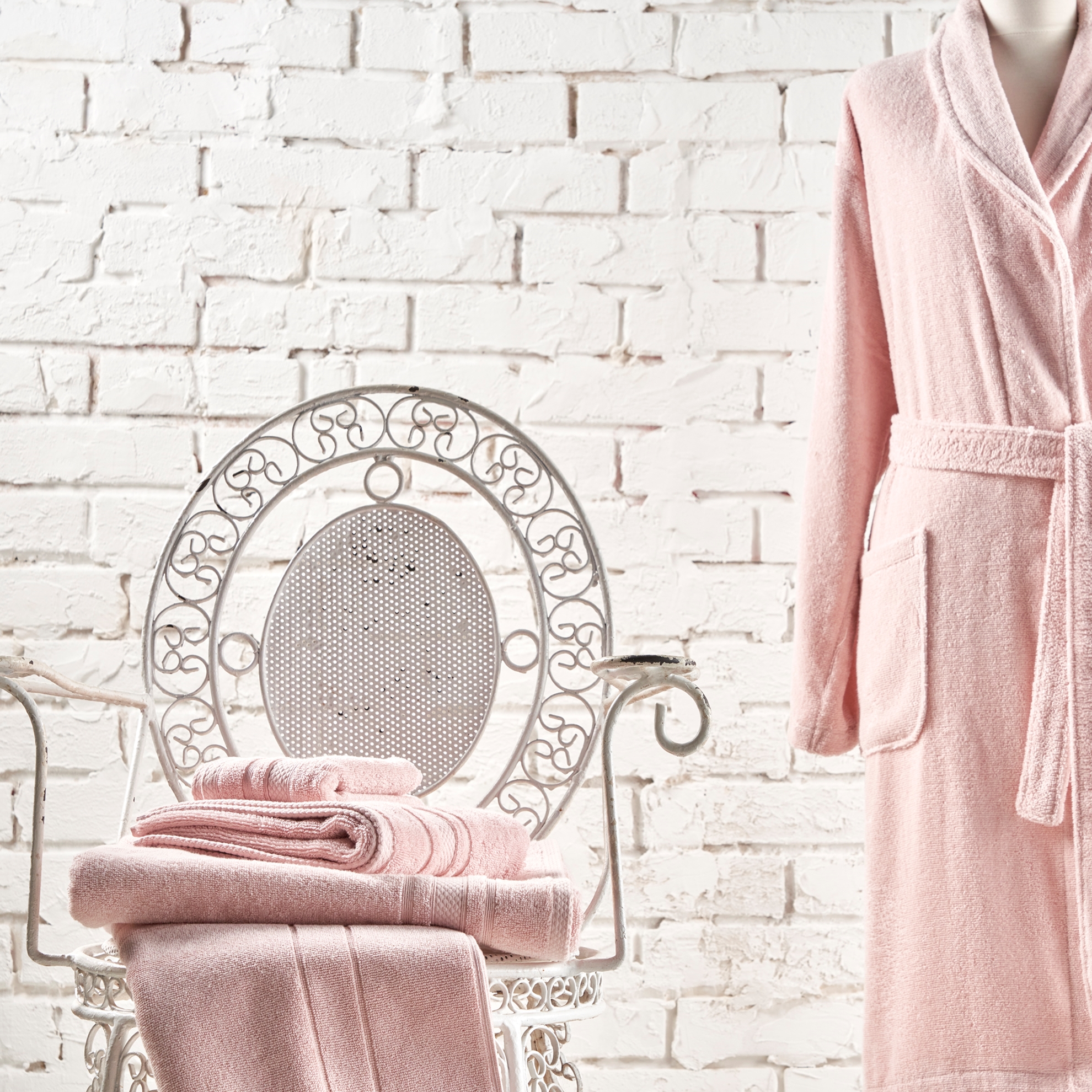 resm Linens Soft Pamuk 85x150 cm Banyo Havlusu Pudra