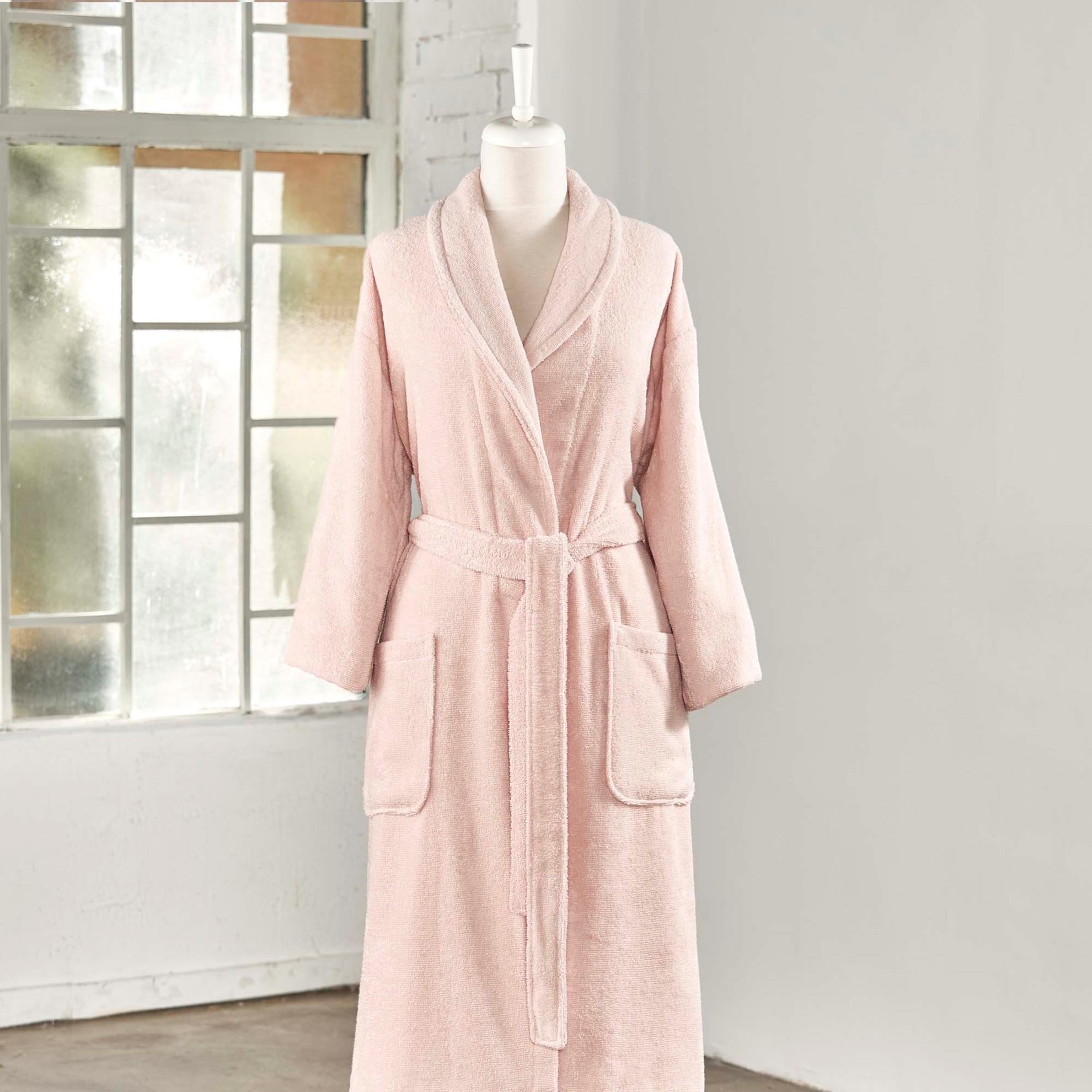 resm Linens Soft Pamuk Bornoz Pudra M