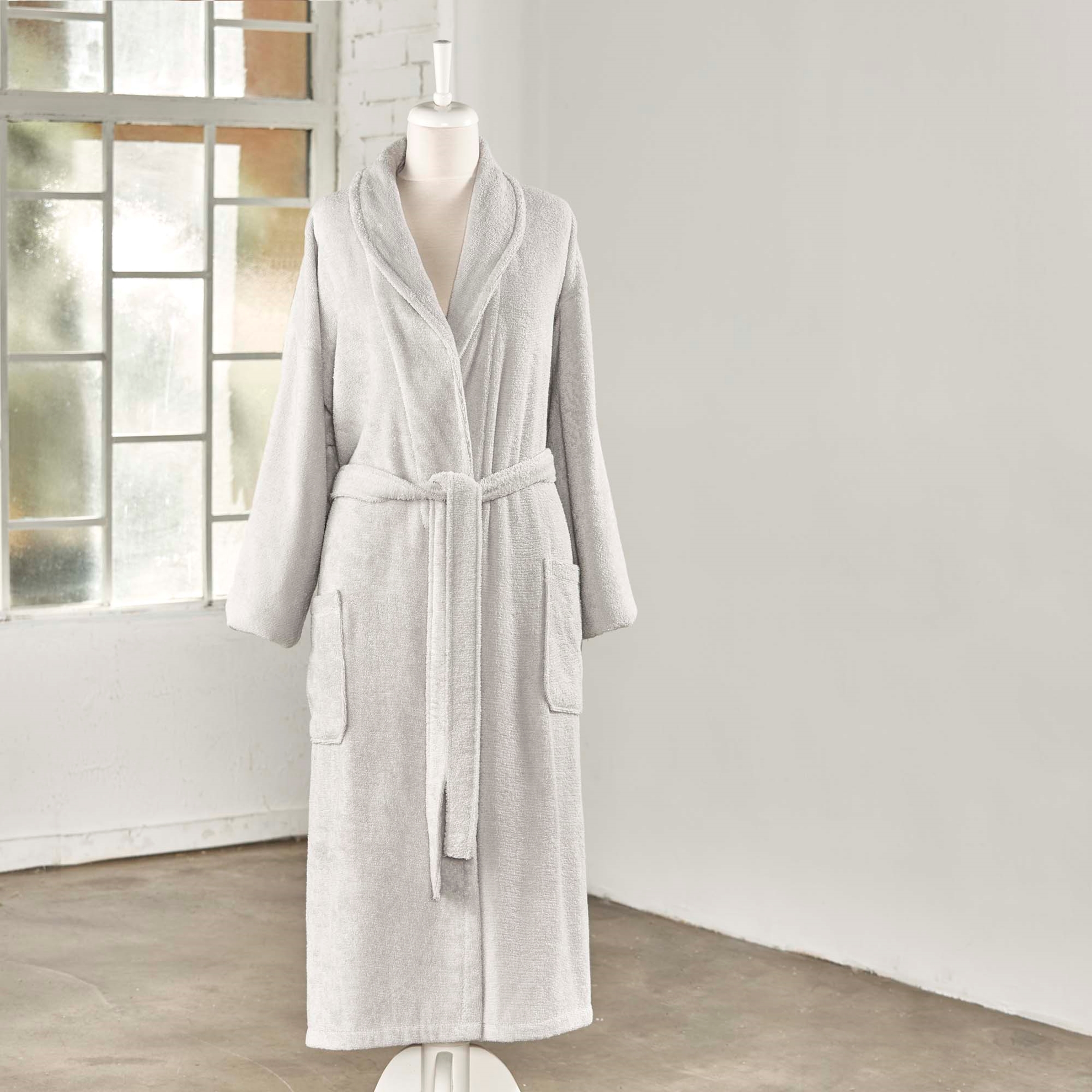 resm Linens Soft Pamuk Bornoz Gri M