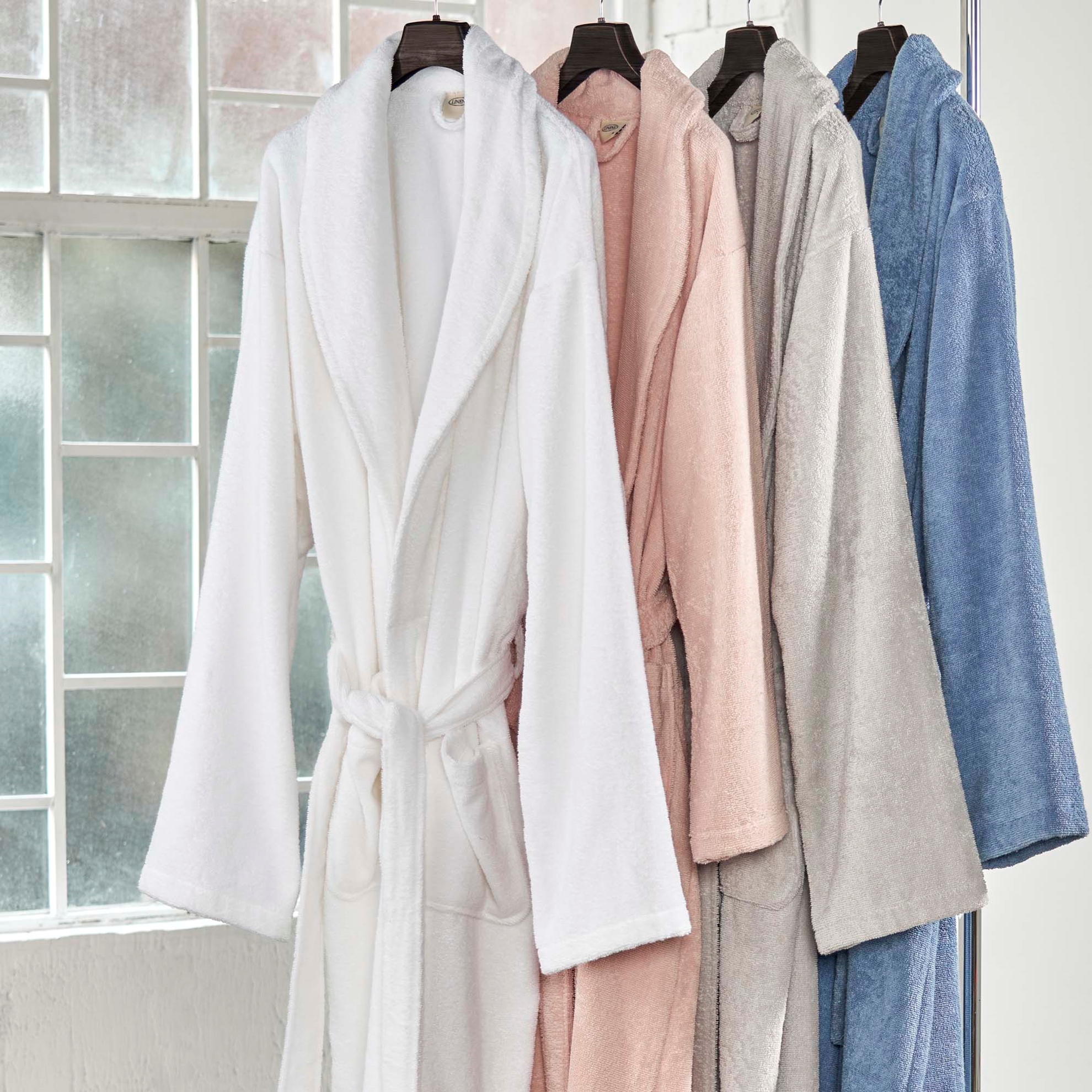 resm Linens Soft Pamuk Bornoz Gri M