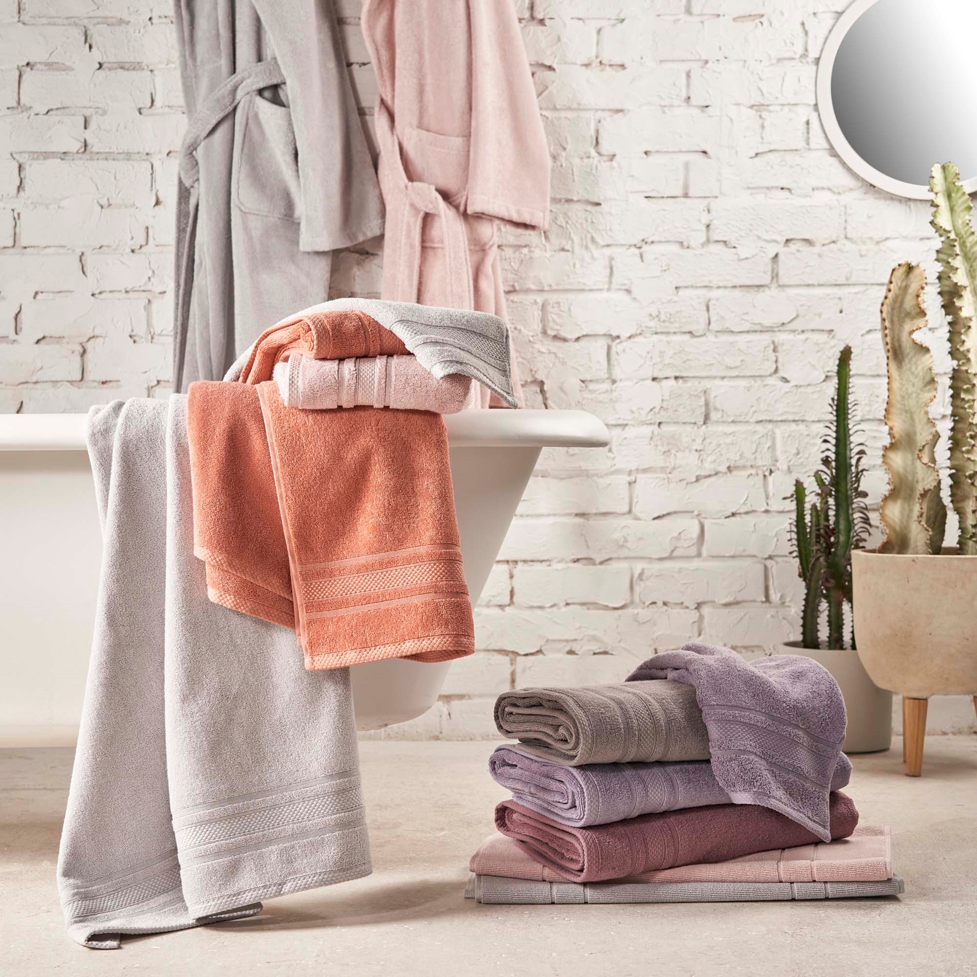 resm Linens Soft Pamuk Bornoz Gri xL