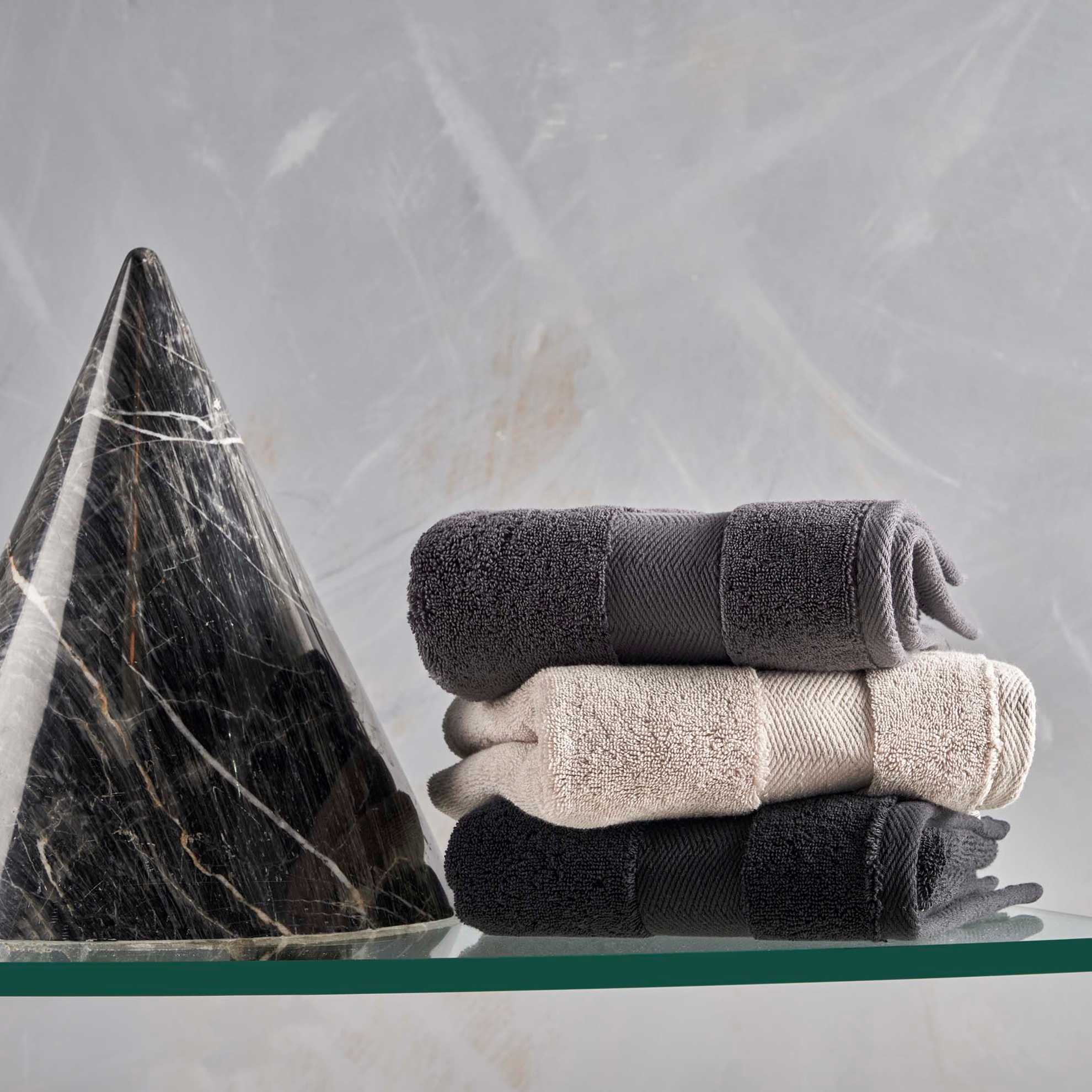 resm Linens Premium Pamuk 50x85 cm Yüz Havlusu Siyah