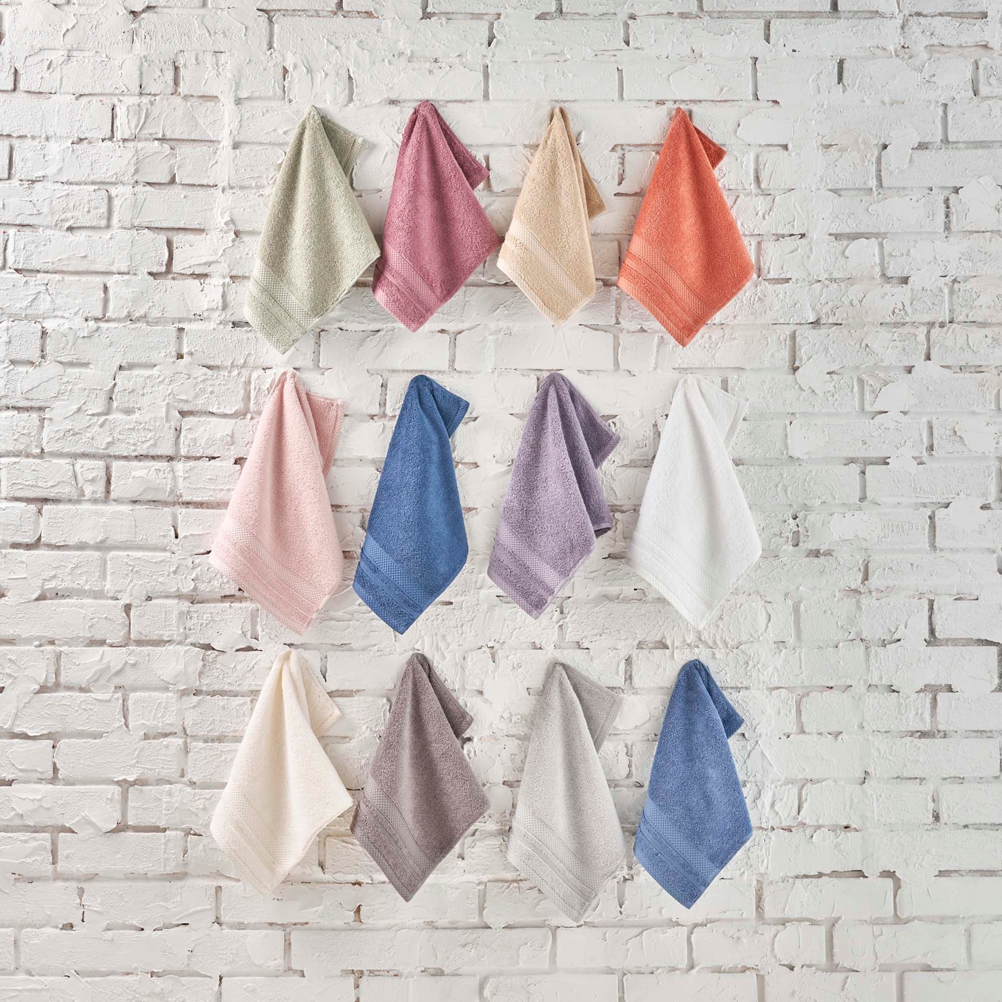 resm Linens Soft Pamuk 30x45 cm El Havlusu Koyu Mavi