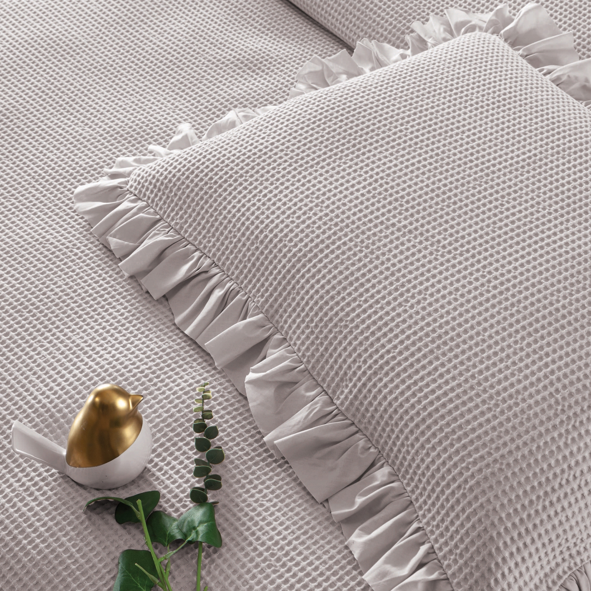 resm Linens Bsp Çift Kişilik Yatak Örtüsü Seti Taş