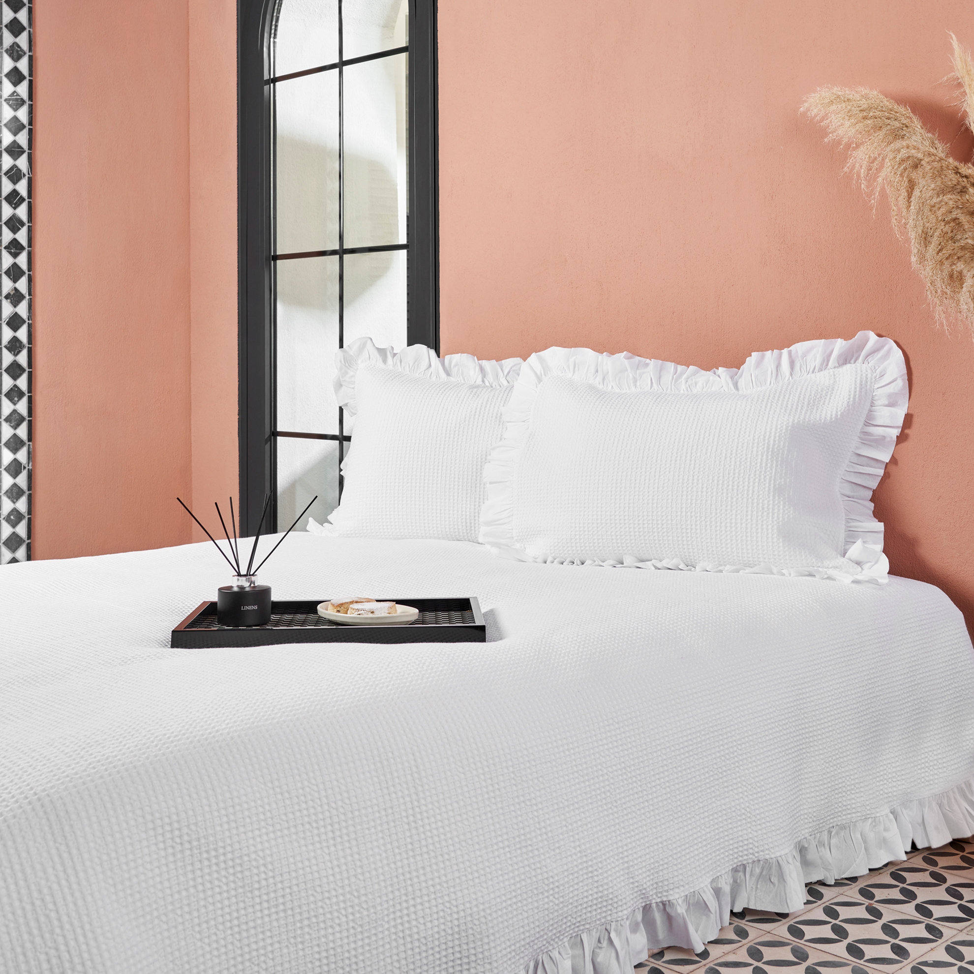 resm Linens Bsp Çift Kişilik Yatak Örtüsü Seti Beyaz