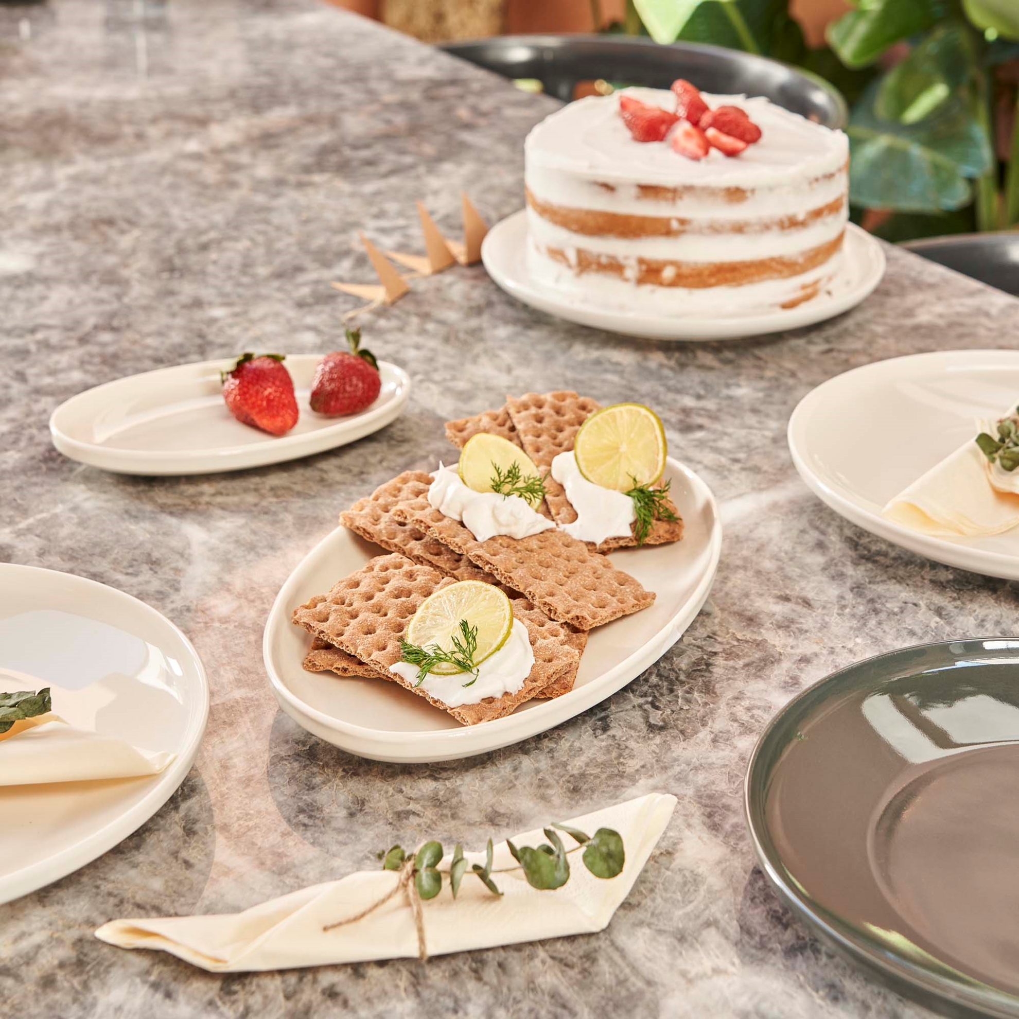 Linens Zone Servis Tabağı Beyaz 27 cm