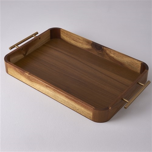 resm Linens Accacia Akasya 42,5x27,5x5 cm Tepsi