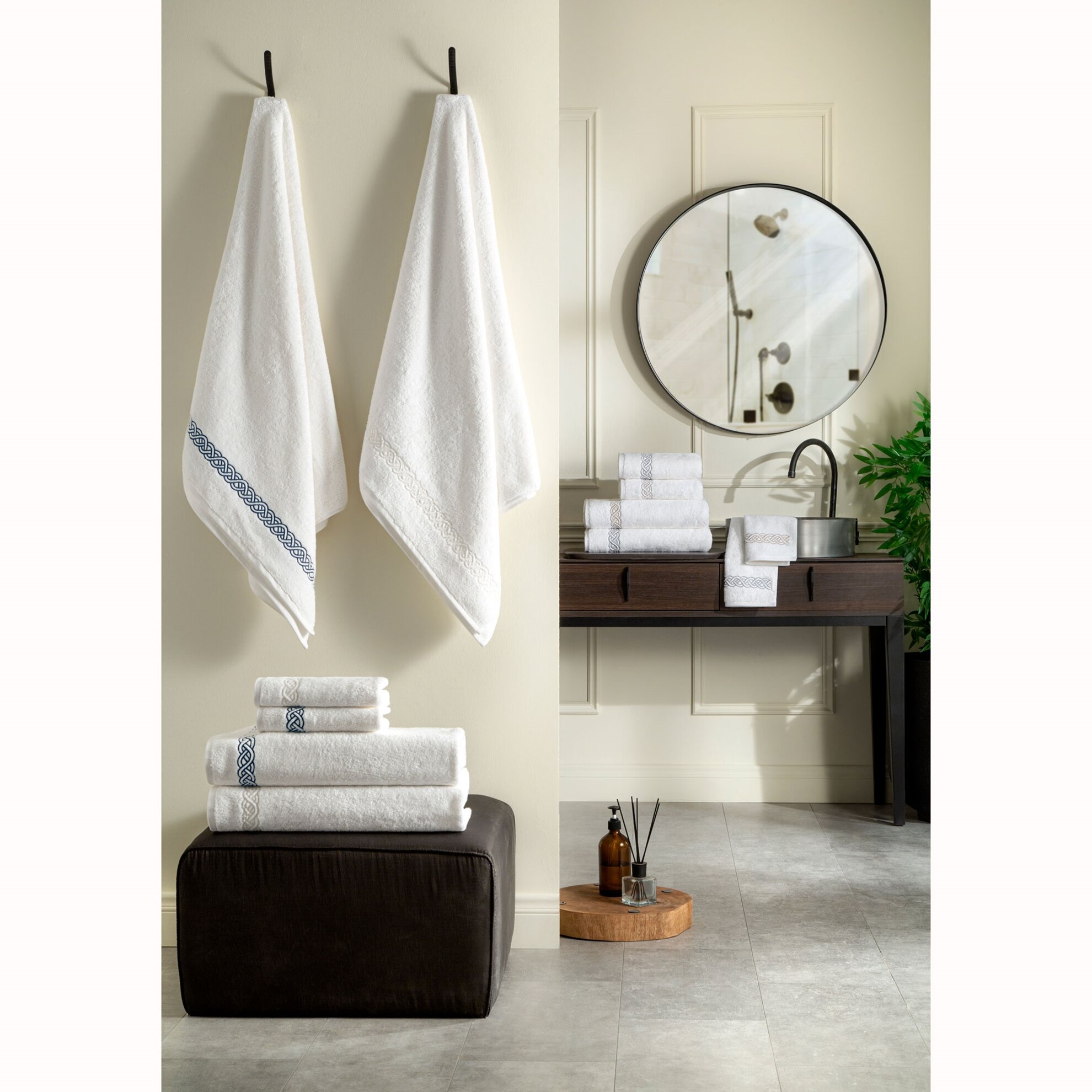 resm Valeron Helice 90x150 cm Banyo Havlusu Vizon