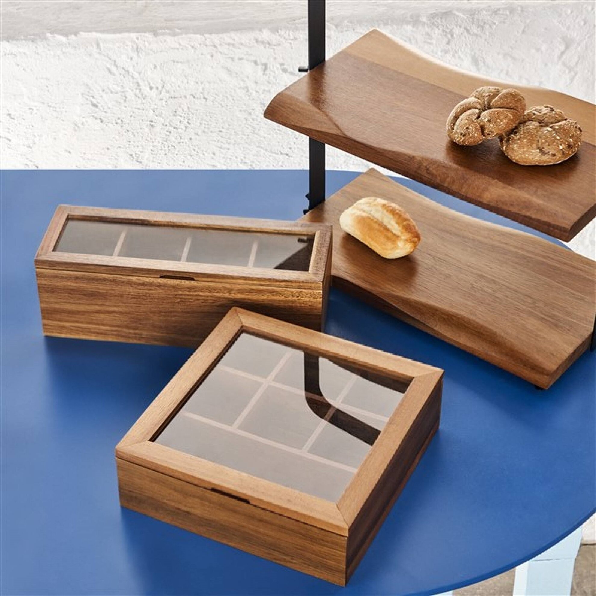 resm Linens Accacia Akasya 20,5x20,5x6,5 cm Düzenleyici Kutu