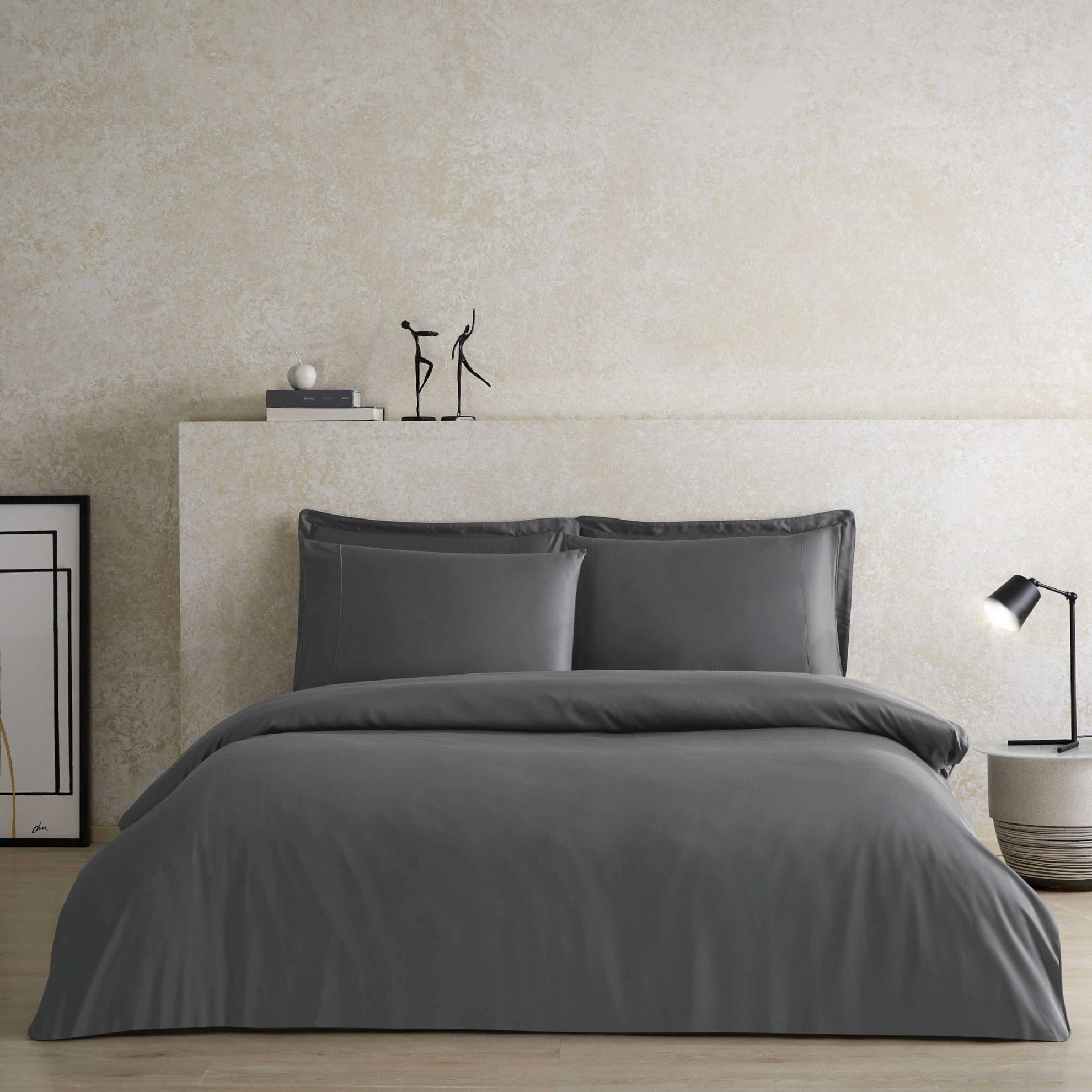 resm Linens X TENCEL™ Lyocell Çift Kişilik Nevresim Kılıfı Antrasit