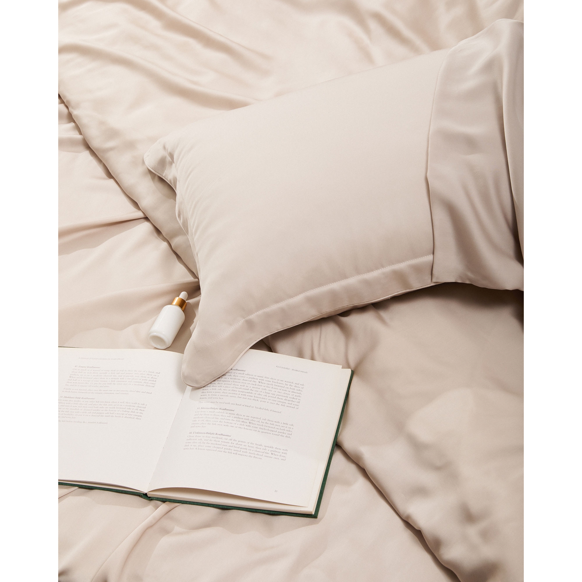 resm Linens X TENCEL™ Lyocell Çift Kişilik Nevresim Kılıfı Bej