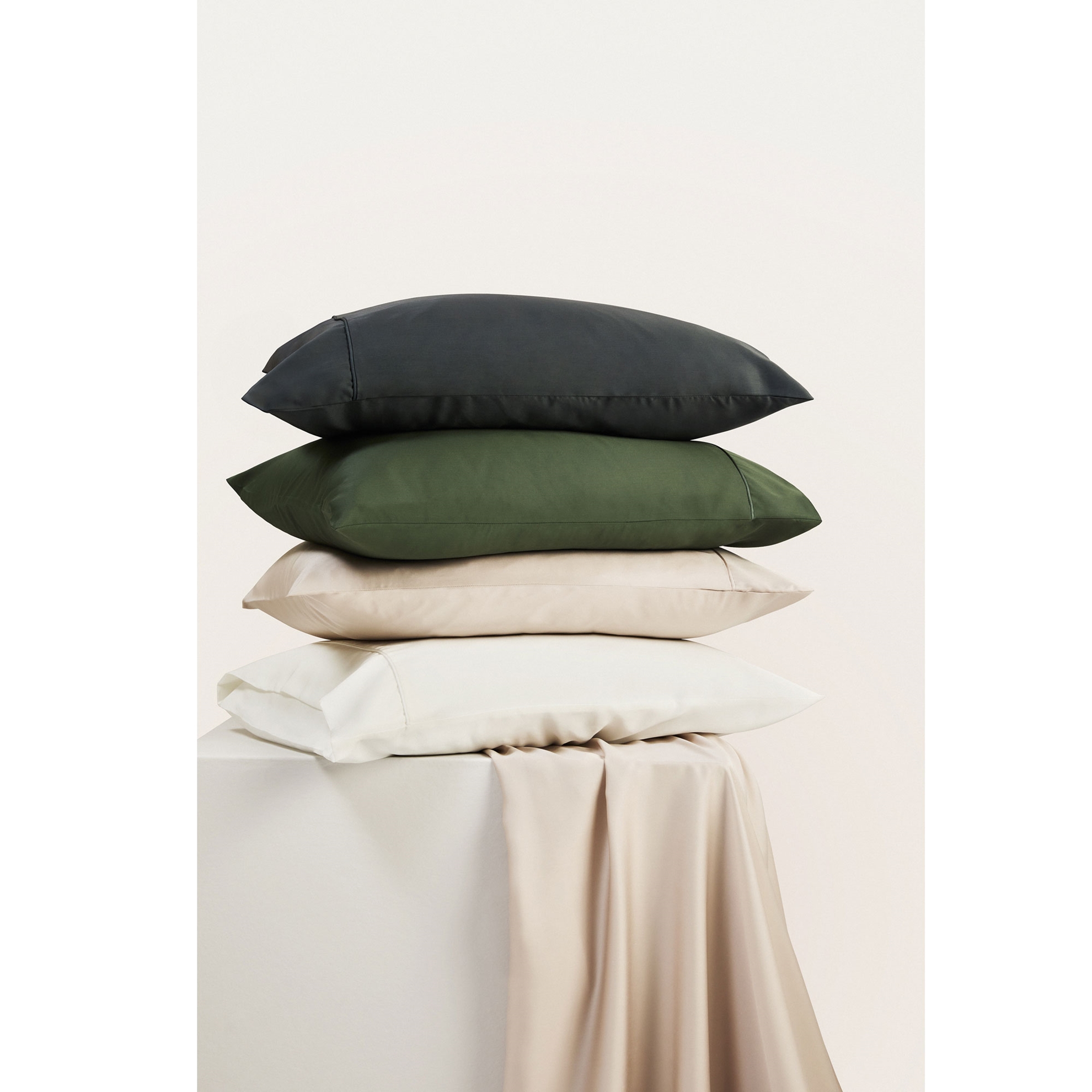 resm Linens X TENCEL™ Lyocell 2'li Volanlı Yastık Kılıfı Bej