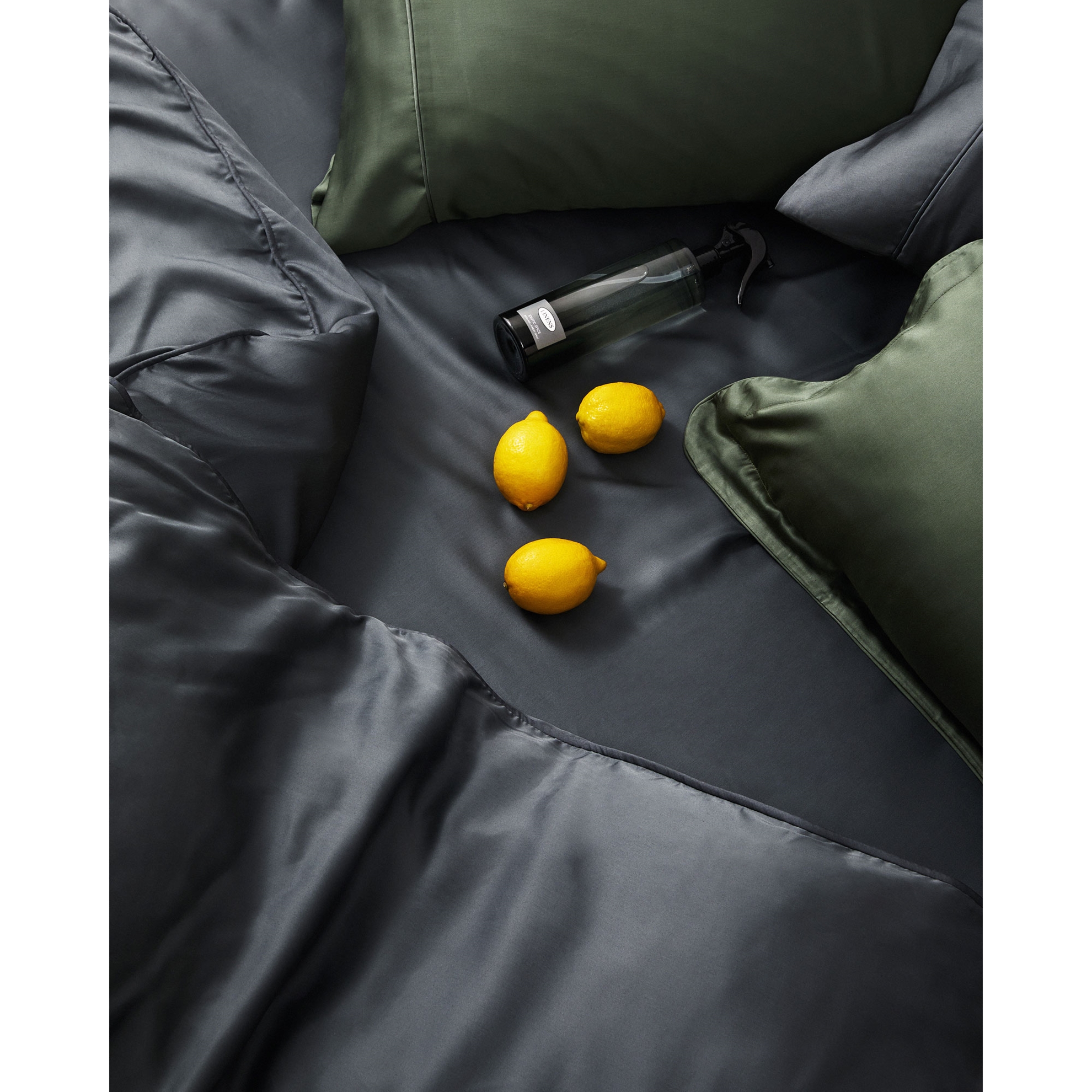 resm Linens X TENCEL™ Lyocell Çift Kişilik Nevresim Kılıfı Antrasit