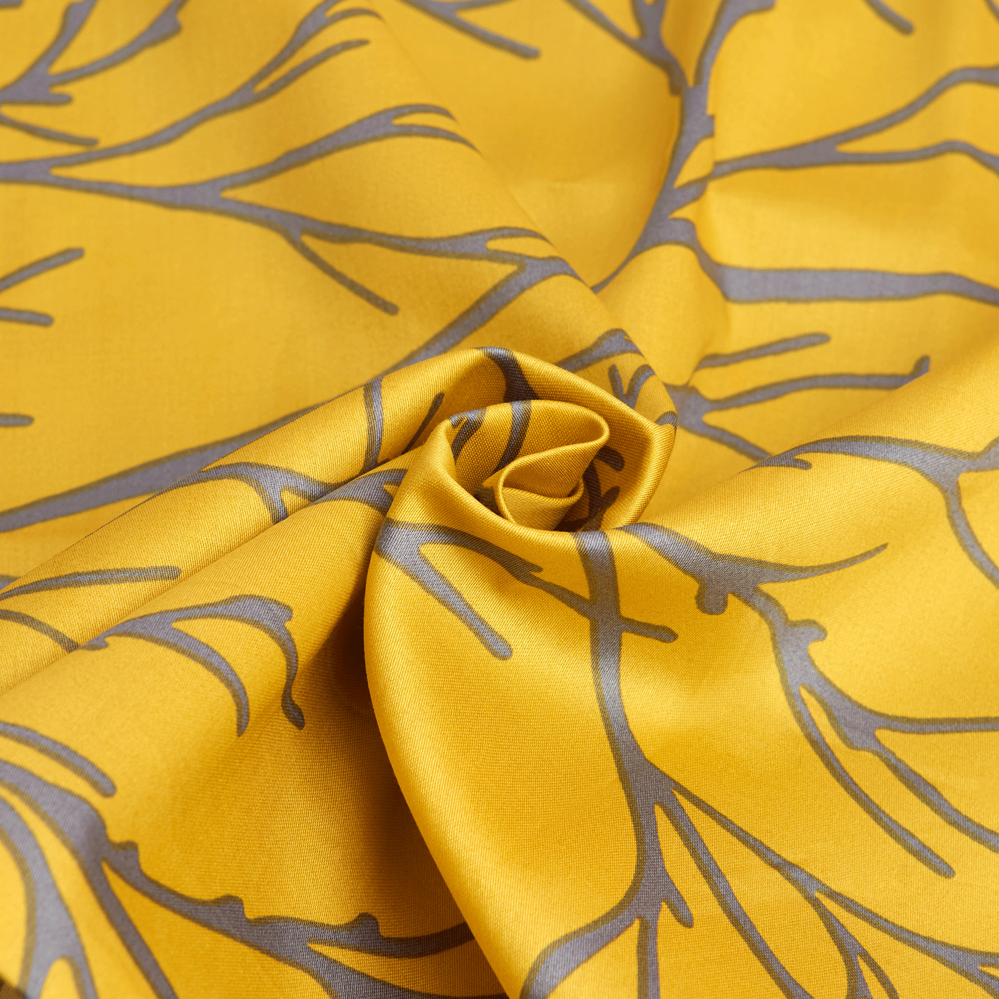 resm Brielle Çift Kişilik Saten Nevresim Seti Sarı