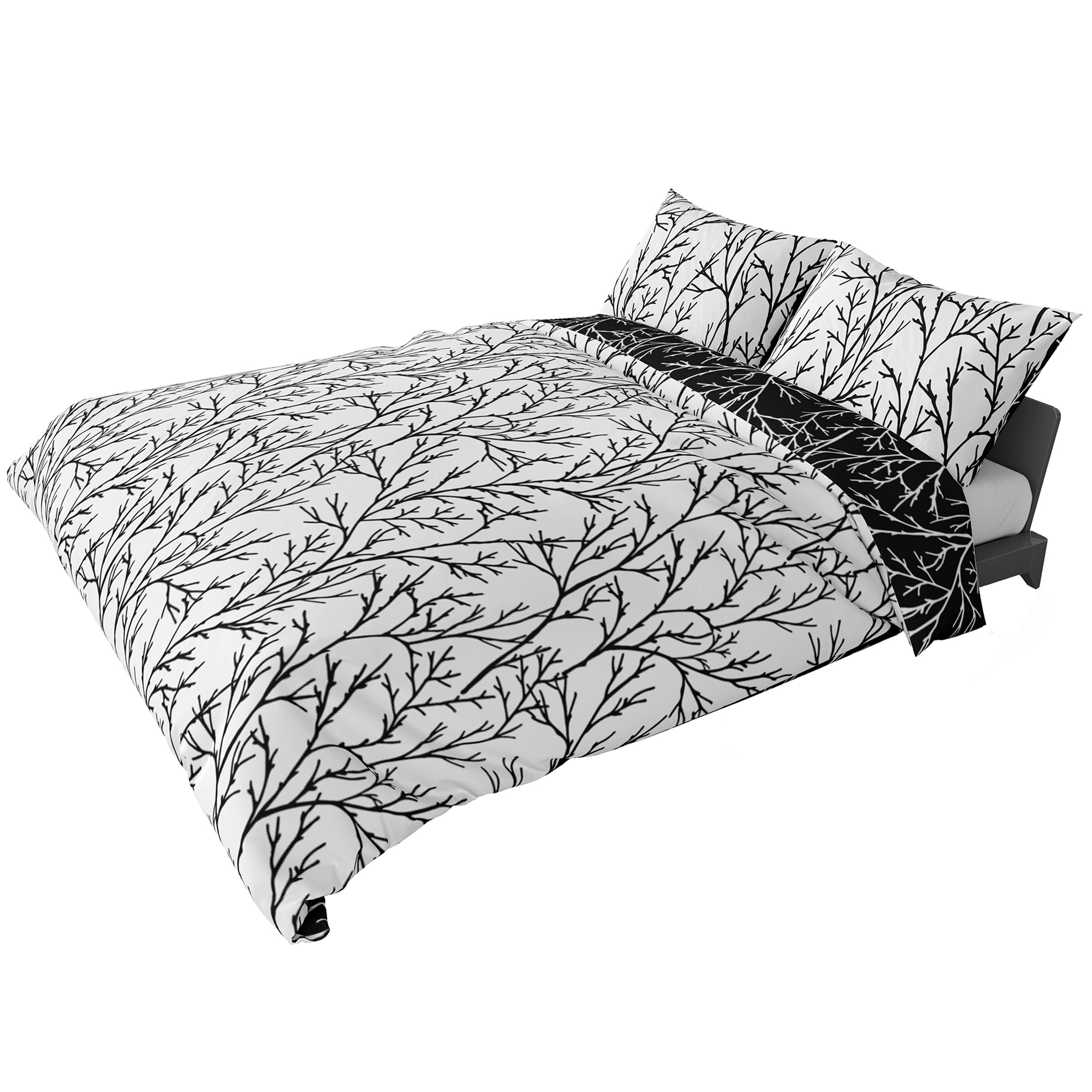 resm Brielle Queen Size Saten Nevresim Seti Siyah