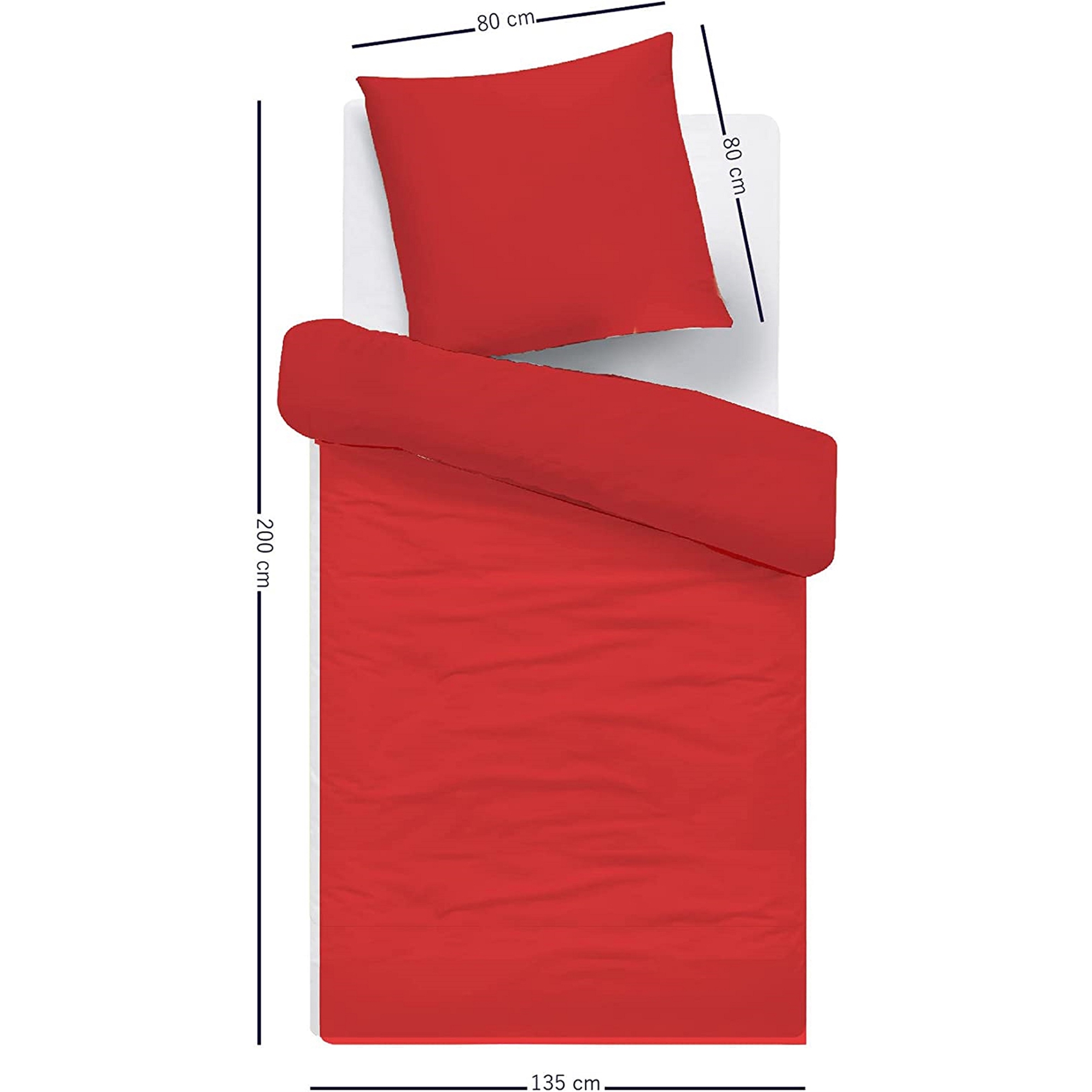 resm Brielle Tek Kişilik Pamuk Nevresim Seti Kırmızı