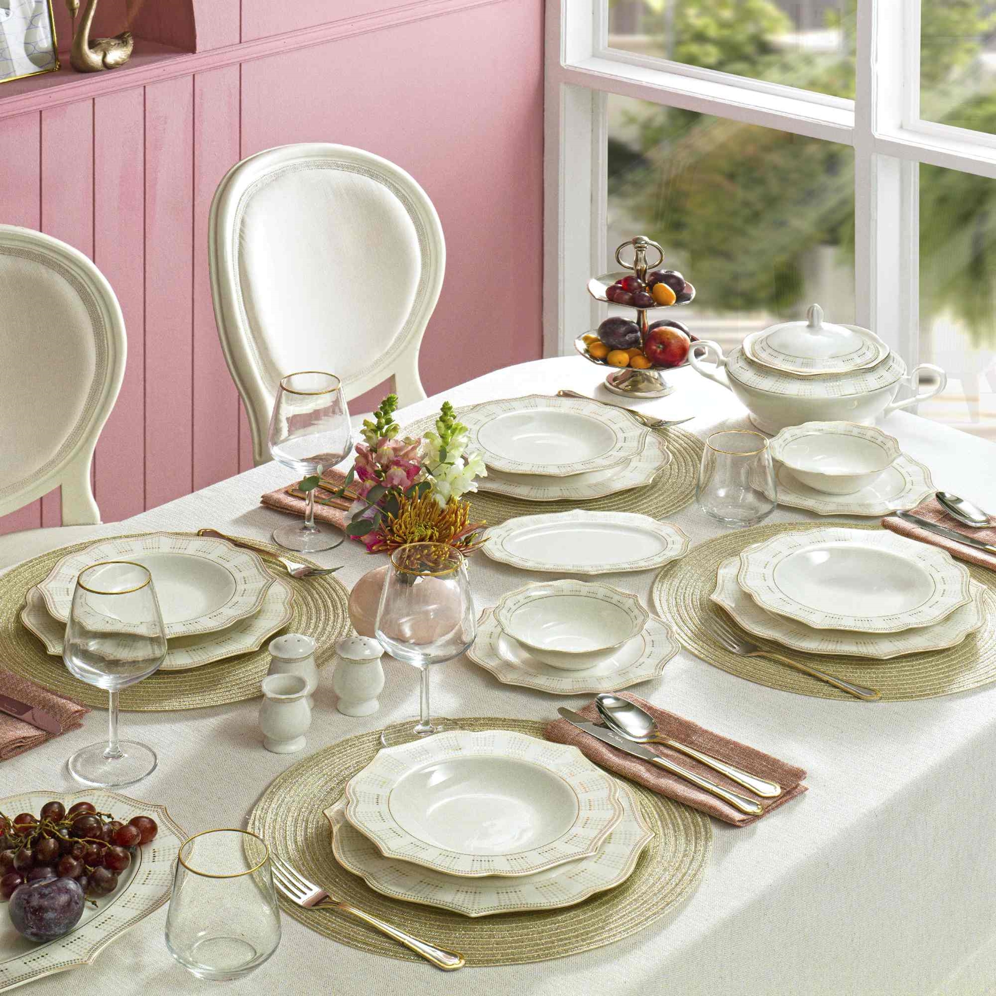 resm Pierre Cardin Karina 60 Parça 12 Kişilik Yemek Takımı