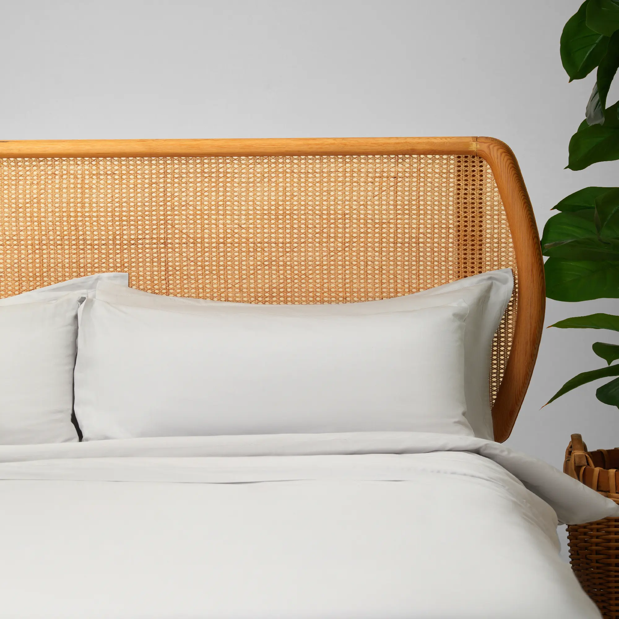 resm Linens Mix&Match Pamuk Saten Çift Kişilik Saten Nevresim Kılıfı Gri