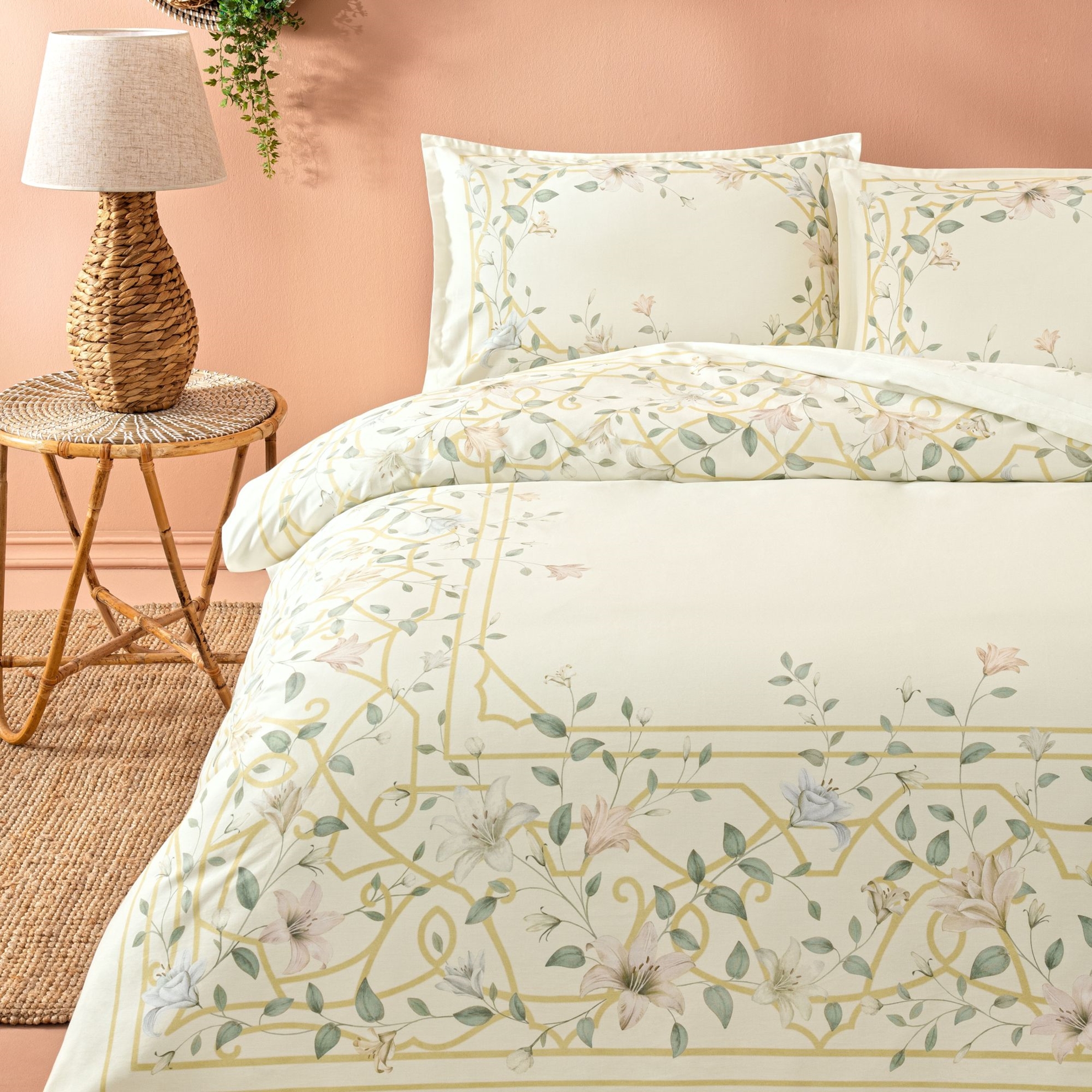 resm Linens Sc Allday Lukıs Nevresim Takımı King Ekru