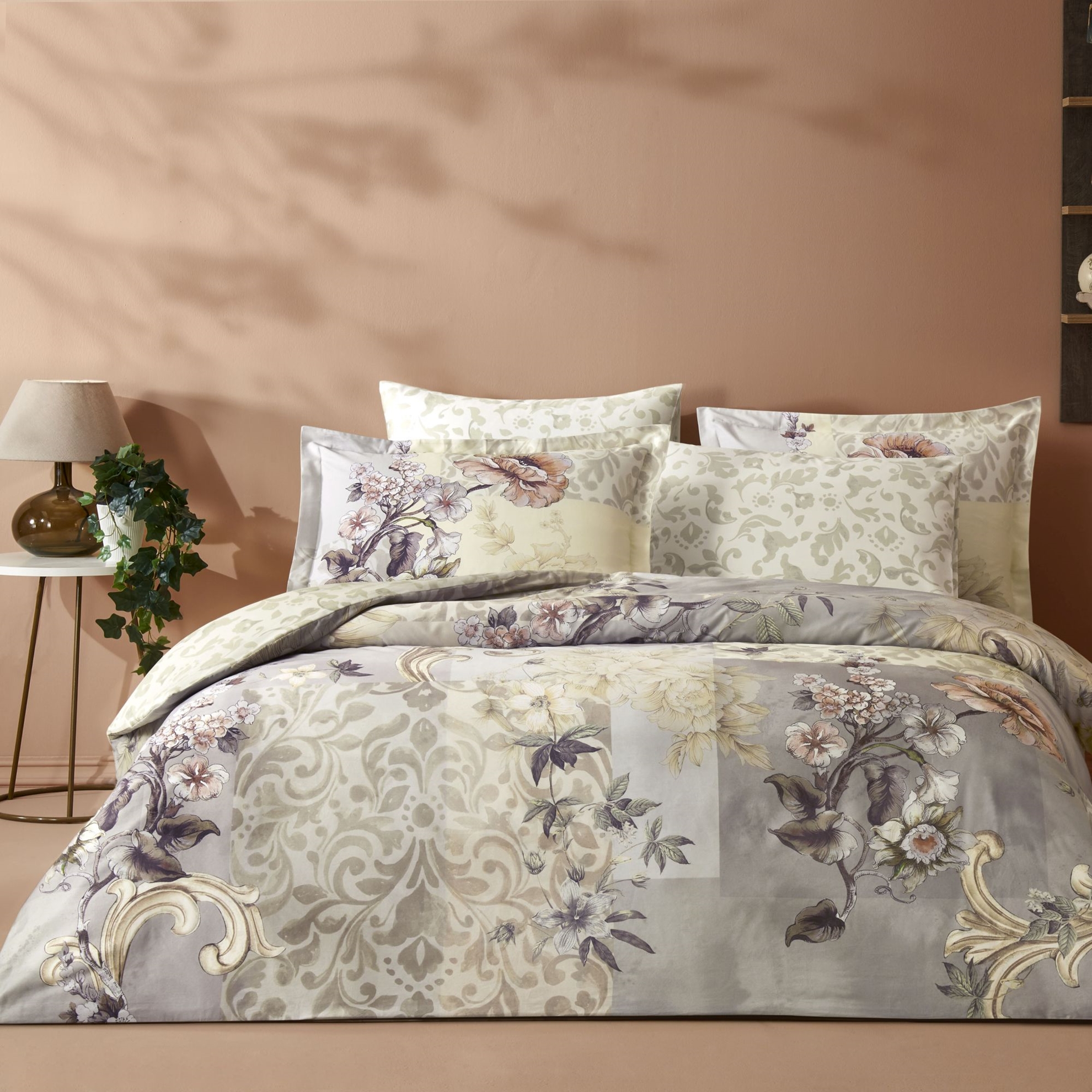 resm Linens Sc Gaulm Nevresim Takımı Çift Kişilik Vizon