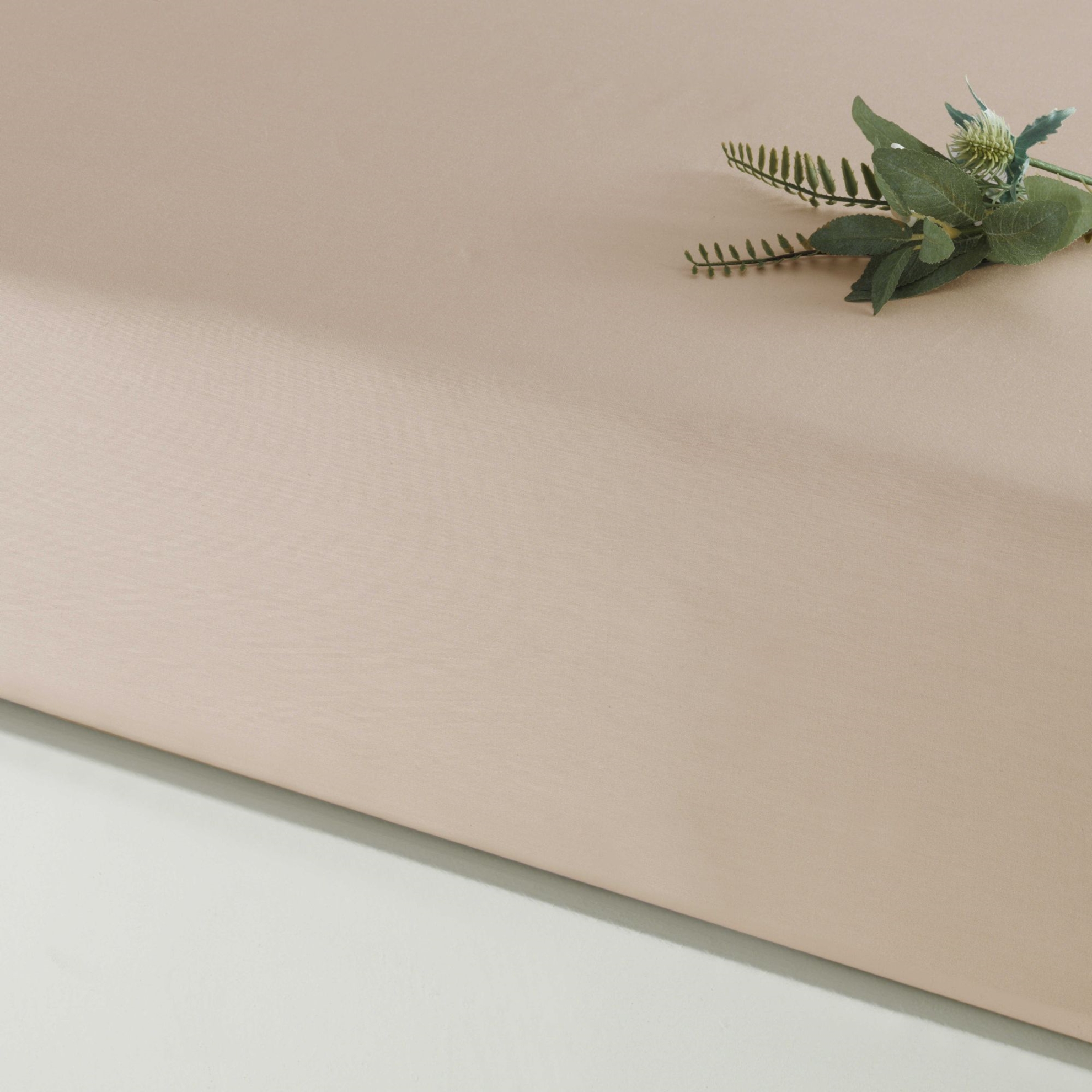 resm Linens Mix&Match Pamuk Saten Queen Size Lastikli Çarşaf Camel