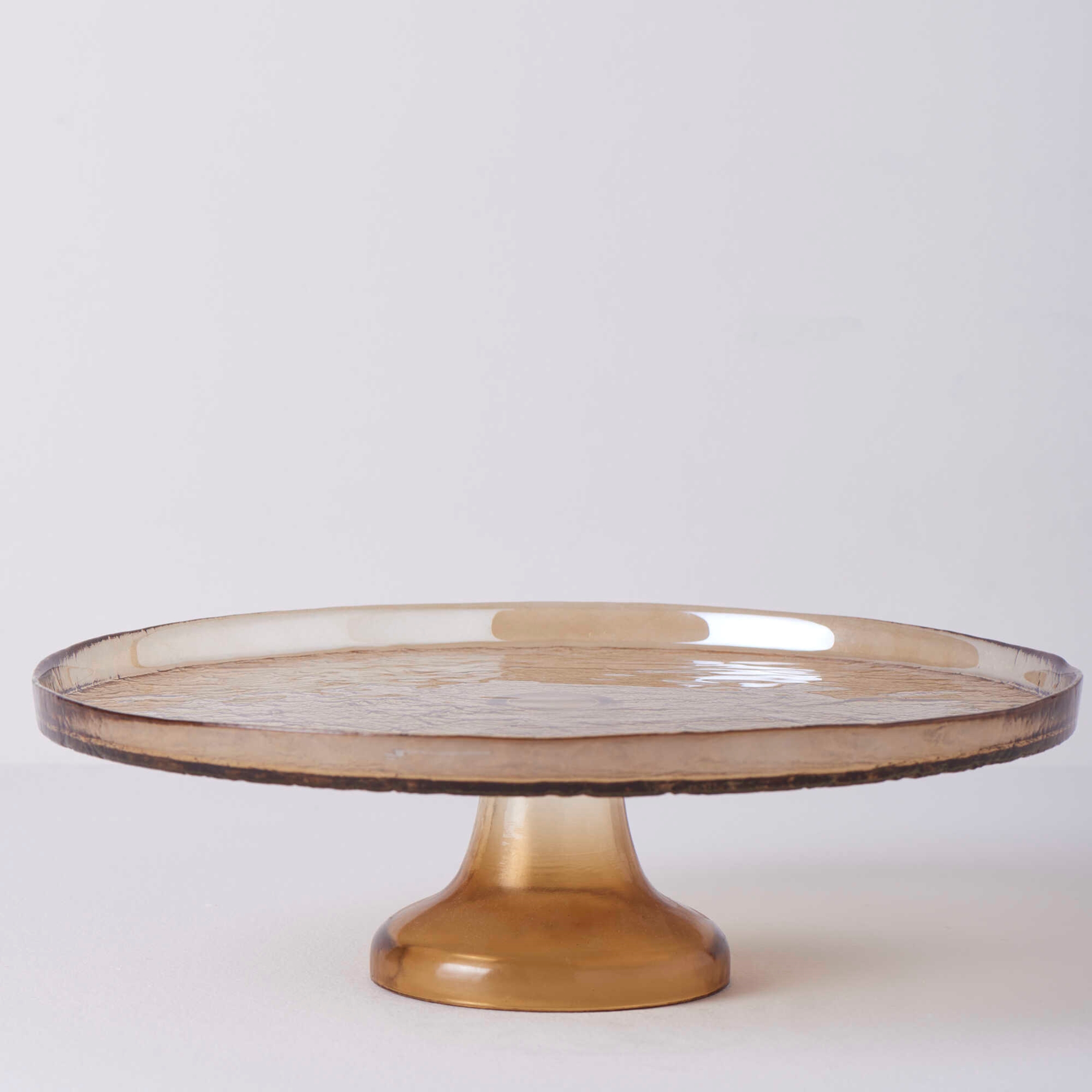 resm Linens Gleam Cam 32 cm Ayaklı Servis Amber