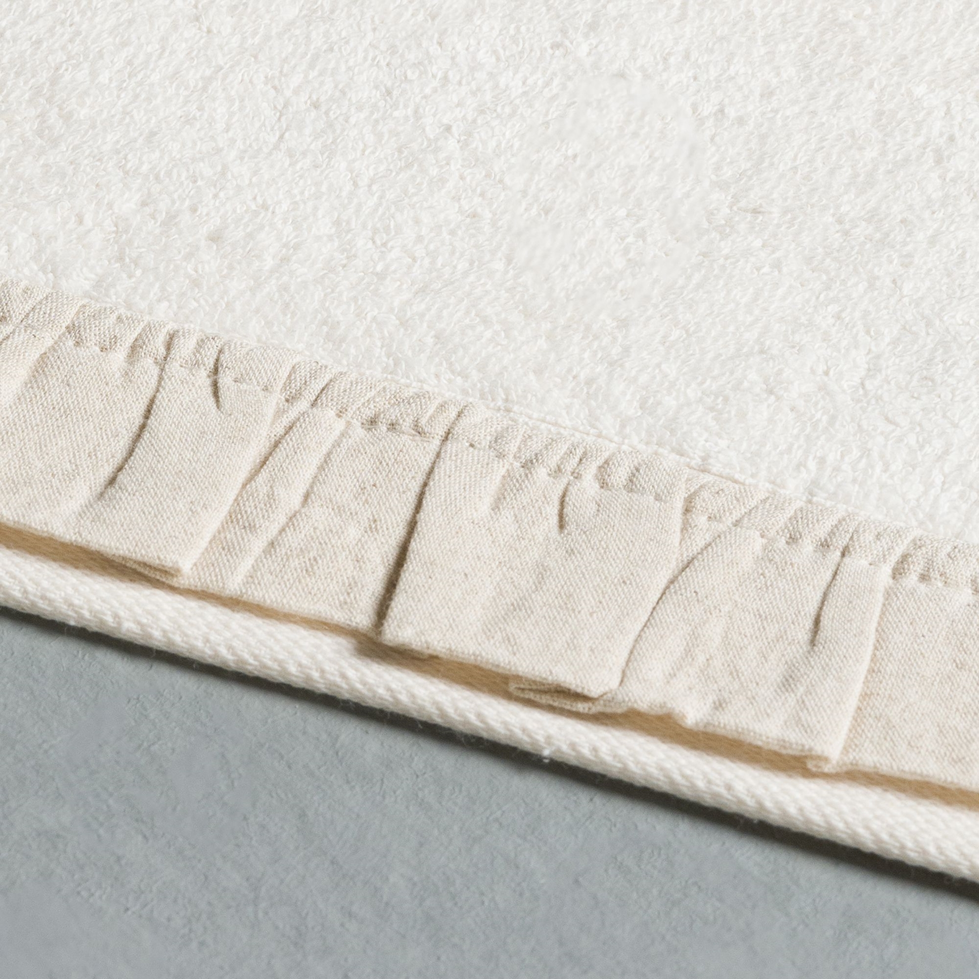 resm Linens Ruffle Bambu 30X45 cm El Havlusu Ekru