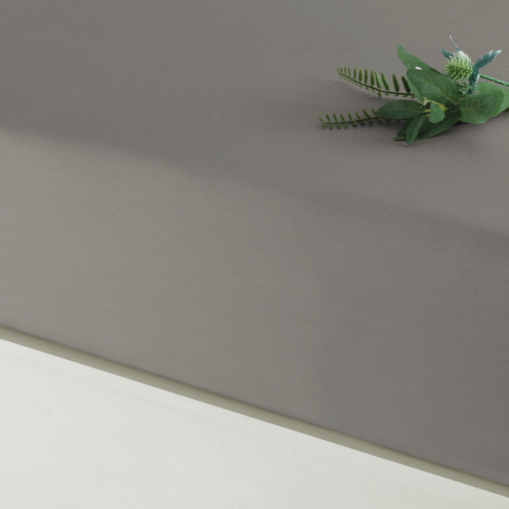 resm Linens Mix&Match Pamuk Saten Süperking Size Lastikli Çarşaf Vizon