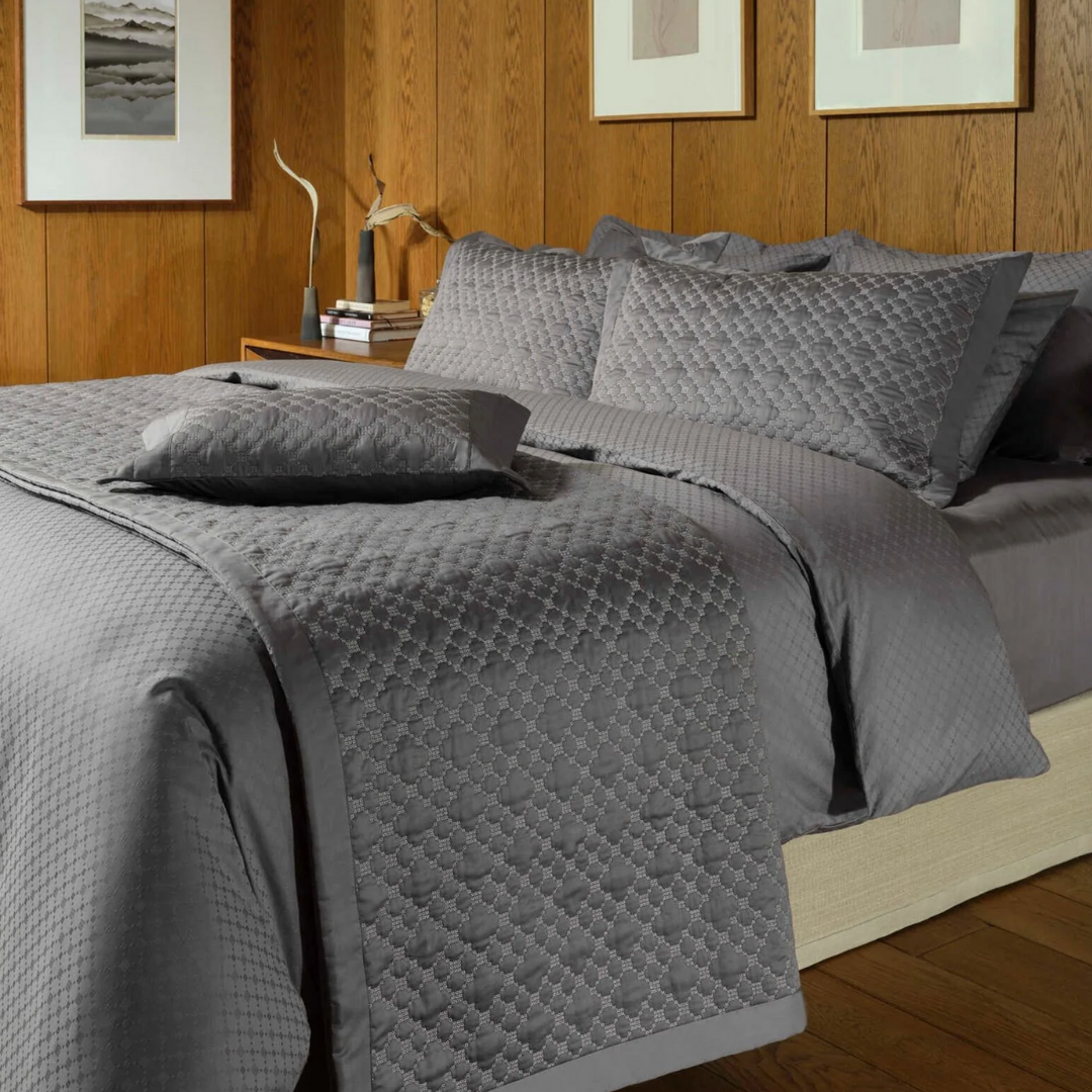 resm Valeron Lia Tek Kişilik Yatak Örtüsü Seti Antrasit