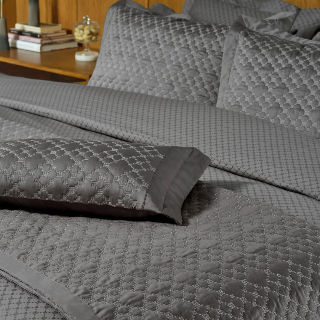 resm Valeron Lia Tek Kişilik Yatak Örtüsü Seti Antrasit