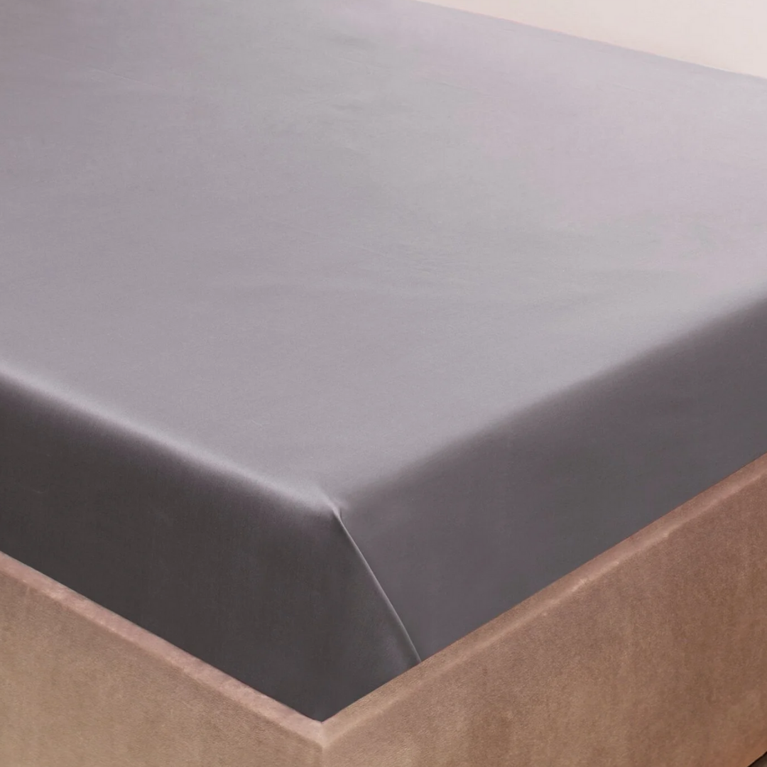 resm Valeron Luna Pamuk Saten King Çarşaf Antrasit