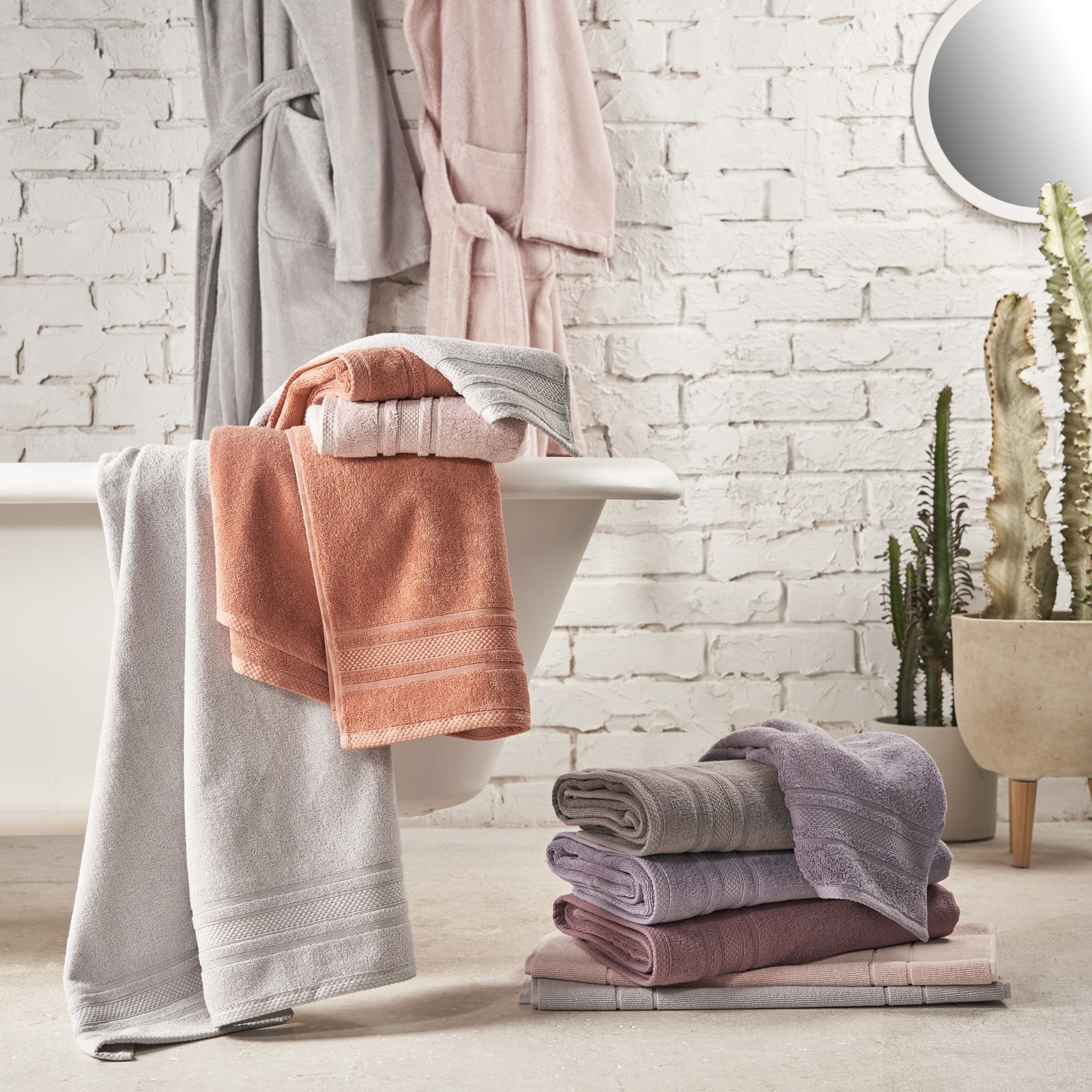 resm Linens Soft Pamuk 85x150 cm Banyo Havlusu Gri