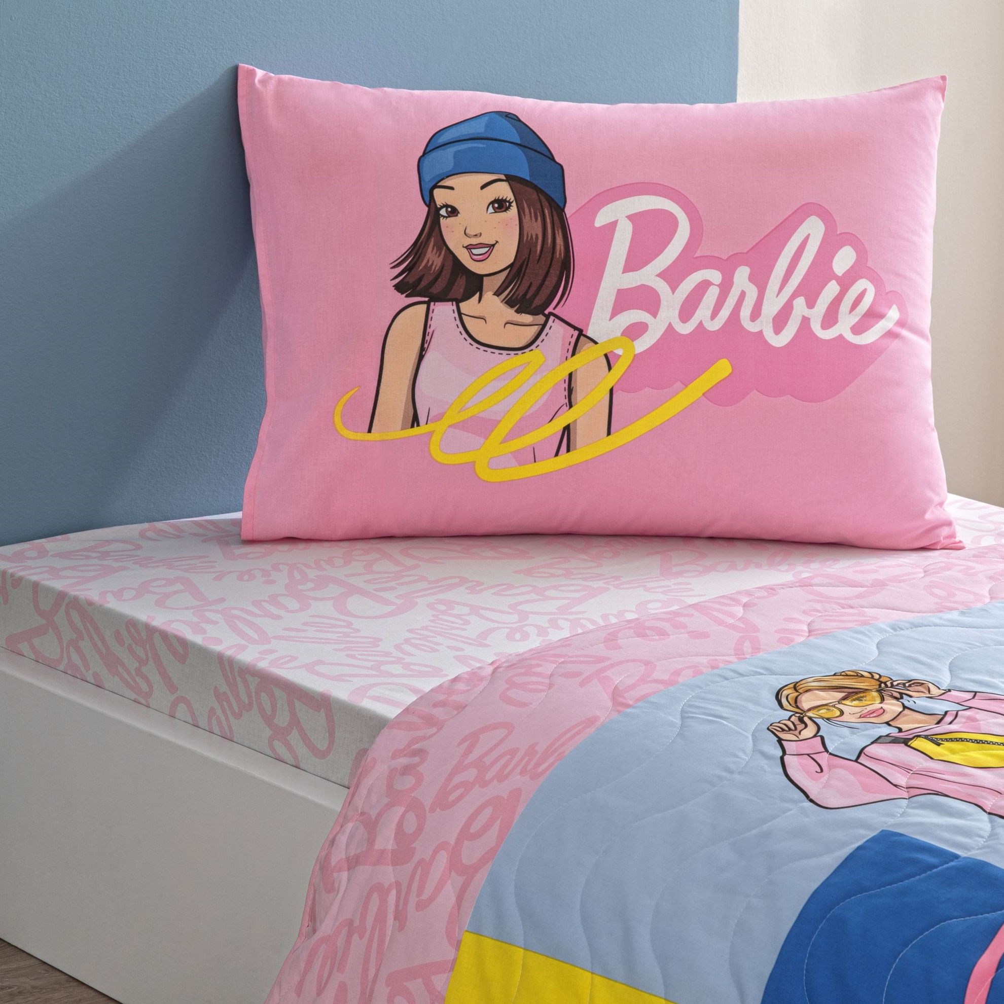 resm Taç Lisanslı Barbie Bright Tek Kişilik Pamuk Complete Set