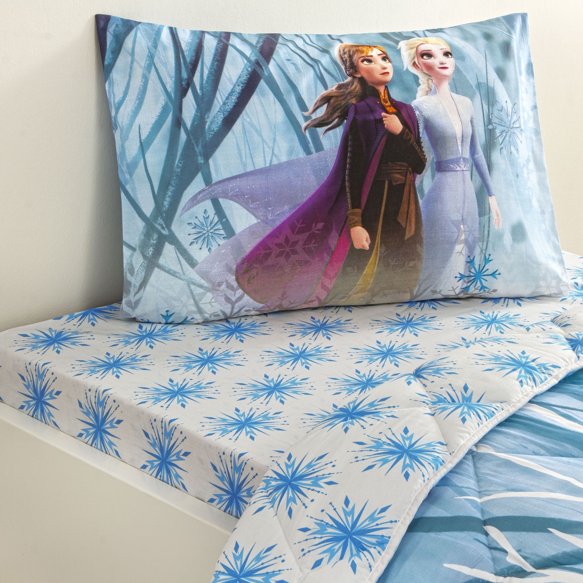 resm Taç Lisanslı Disney Frozen Winter Tek Kişilik Pamuk Yorgan Seti