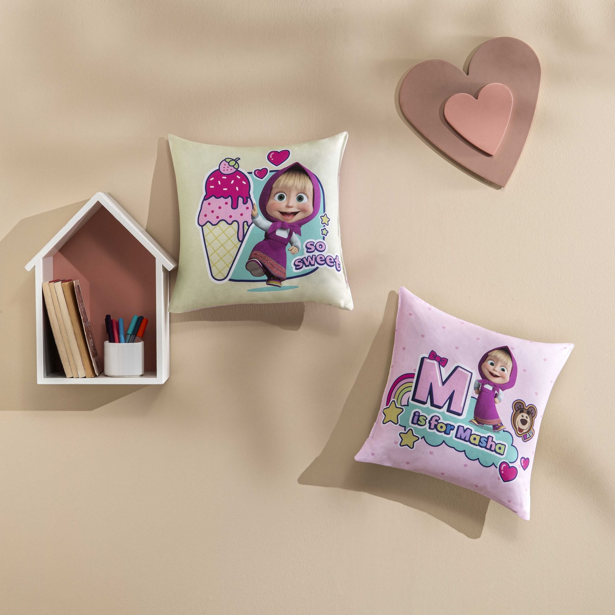 resm Lisanslı Masha & The Bear So Sweet Kırlent