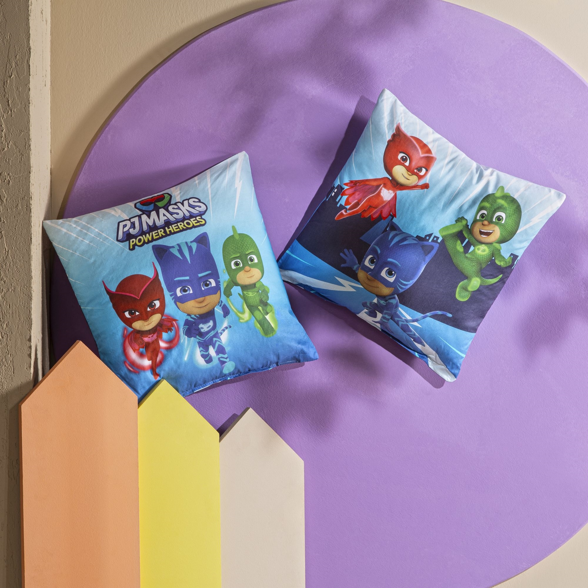 resm Lisanslı Pj Masks Heroes Pamuk 40x40 Kırlent