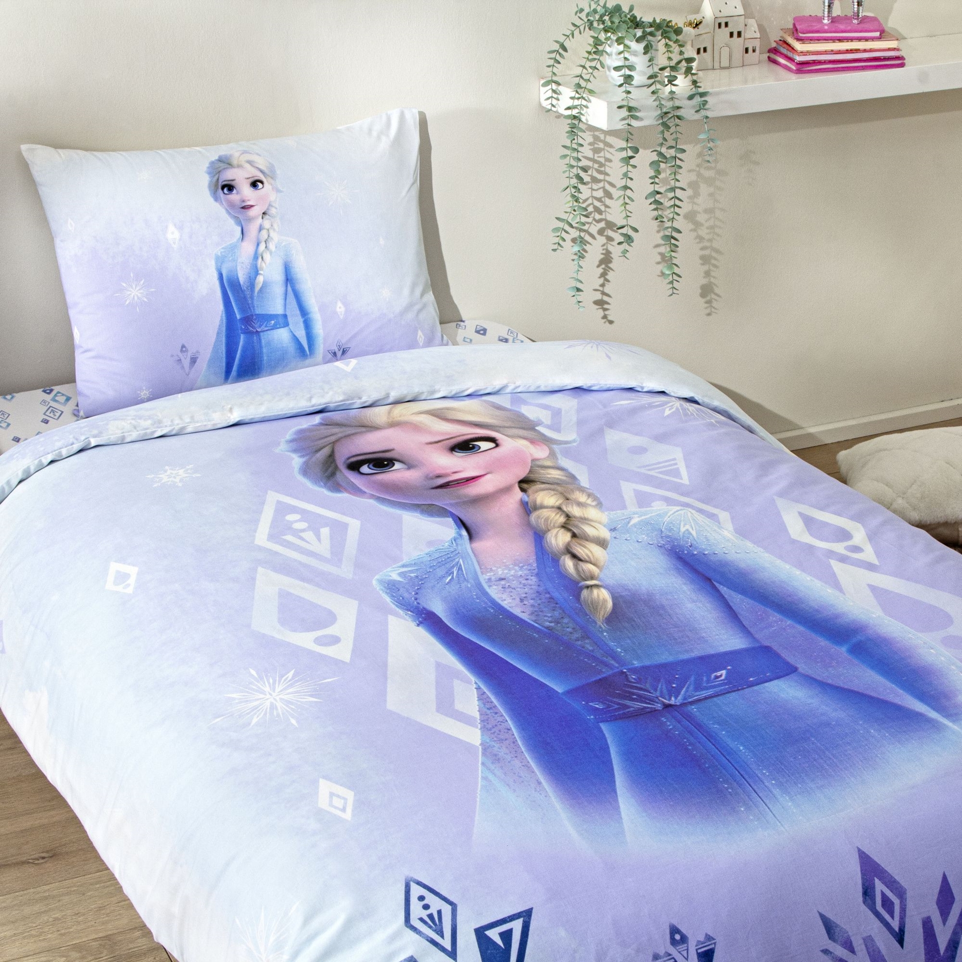 resm Taç Lisanslı Disney Frozen Diamond Tek Kişilik Pamuk Nevresim Takımı