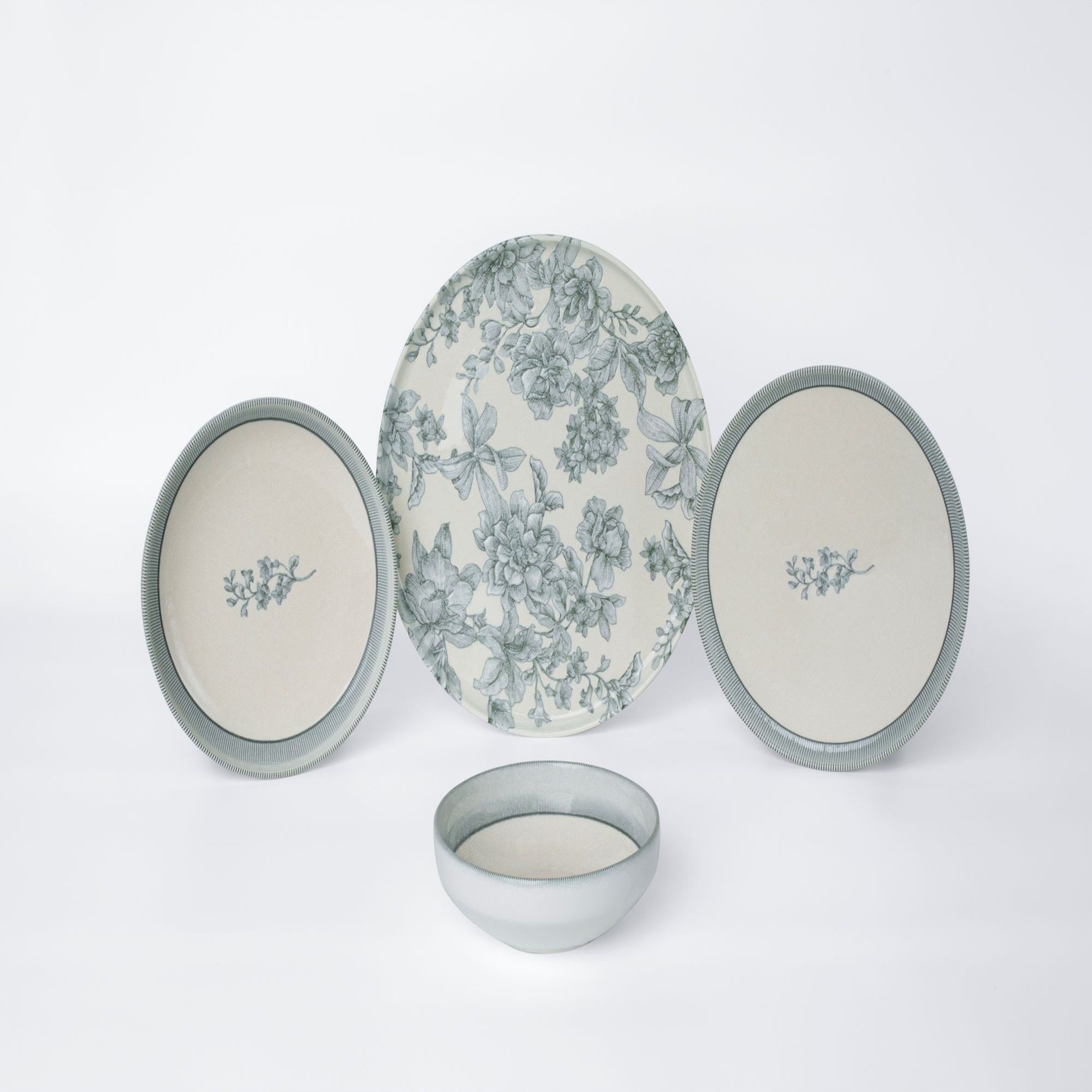 resm Pierre Cardin Isla Grey Porselen 24 Parça Yemek Takımı