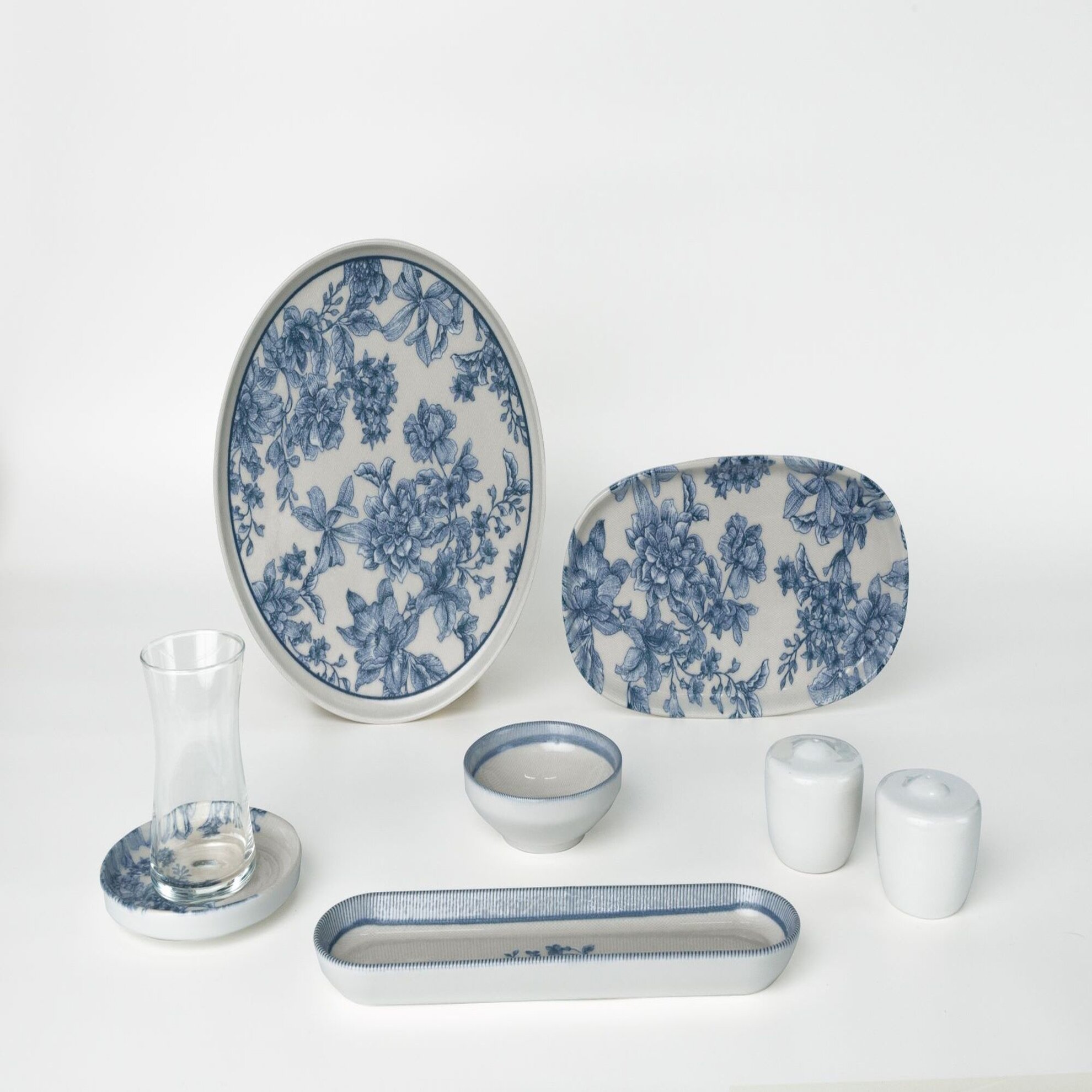 resm Pierre Cardin Isla Blue Porselen 28 Parça Kahvaltı Takımı