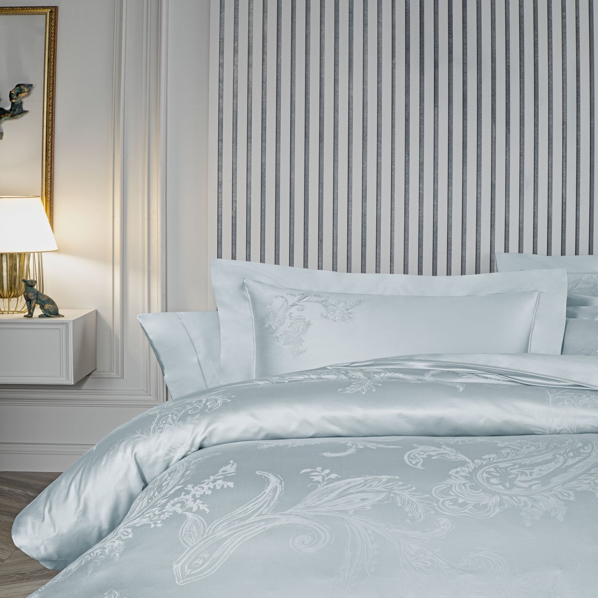 resm Valeron Martin Jakar Süper King Nevresim Takımı Mavi