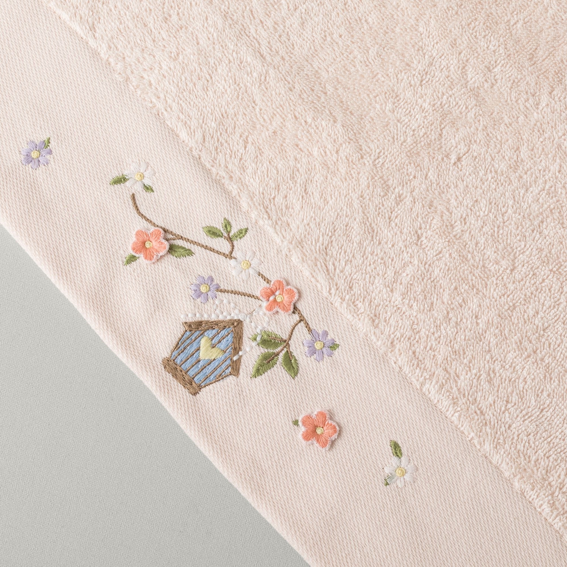 resm Linens Luvena Pamuk Yüz Havlusu 50x85 Cm Somon