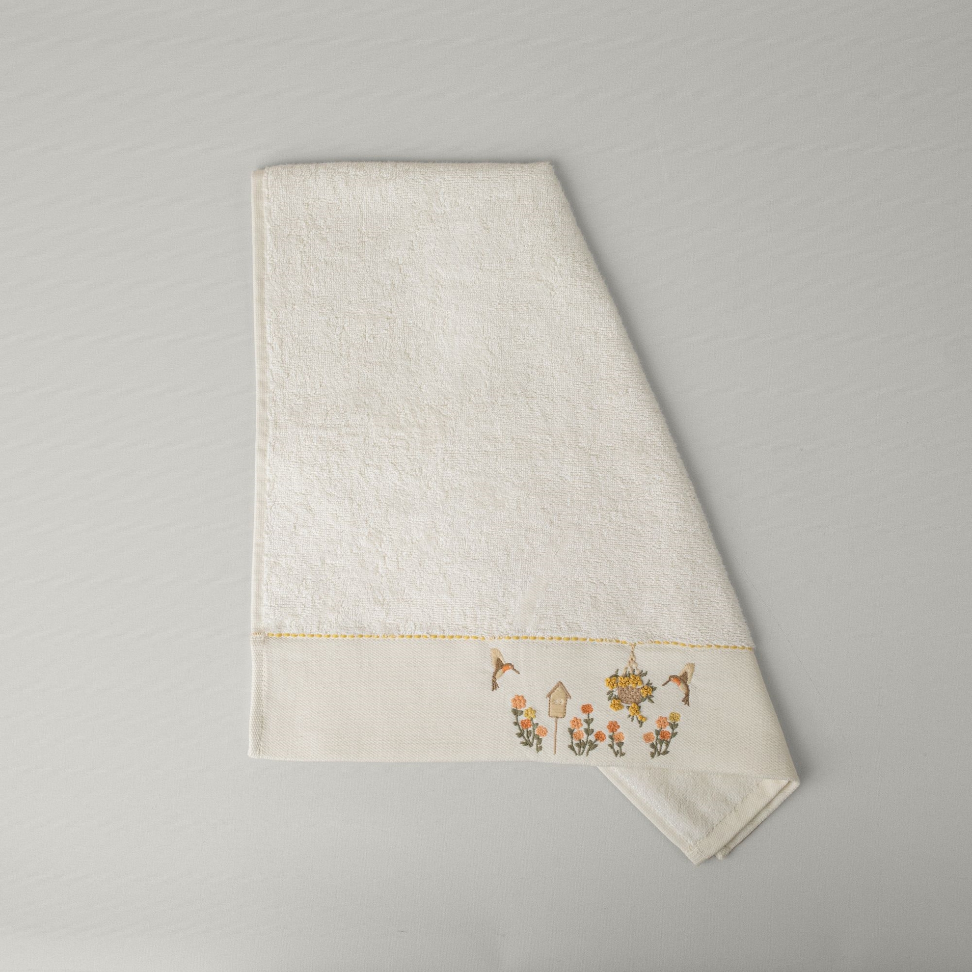 resm Linens Fleurs Bambu Yüz Havlusu 50x85 Cm Ekru