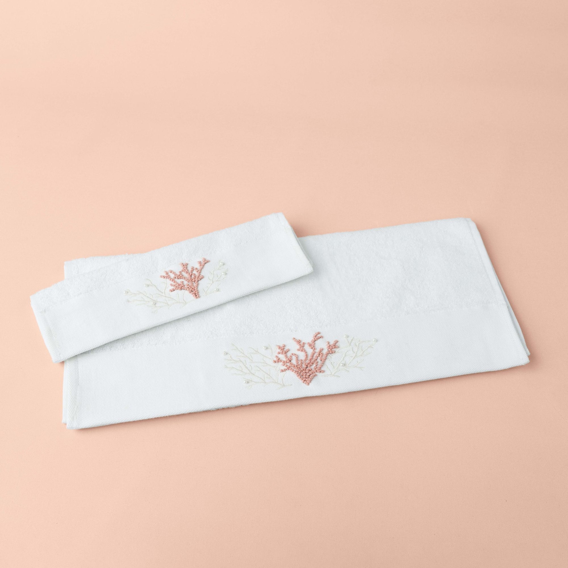 resm Linens Coral Bambu Yüz Havlusu 50x85 Cm Beyaz