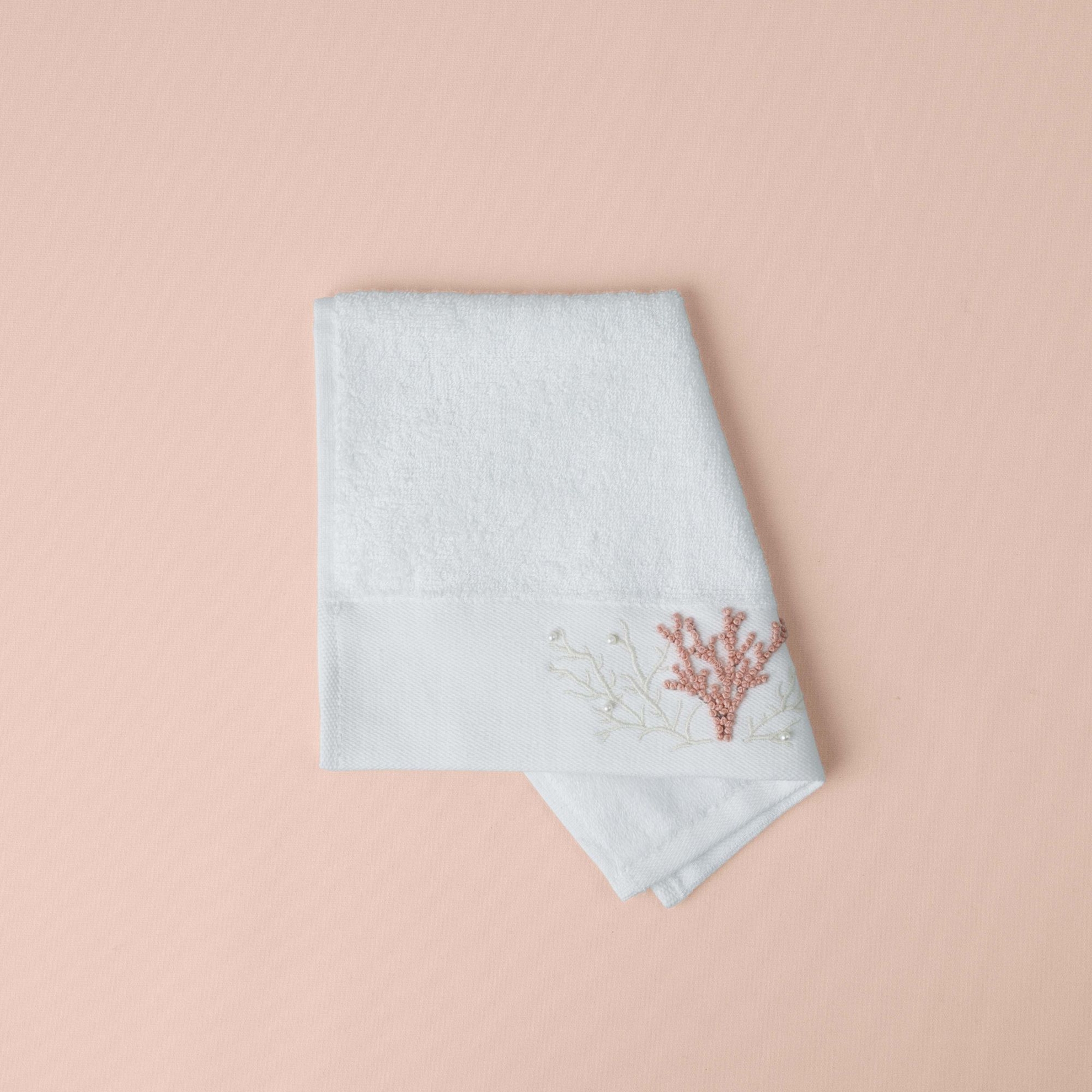 resm Linens Coral Bambu El Havlusu 30x45 Cm Beyaz